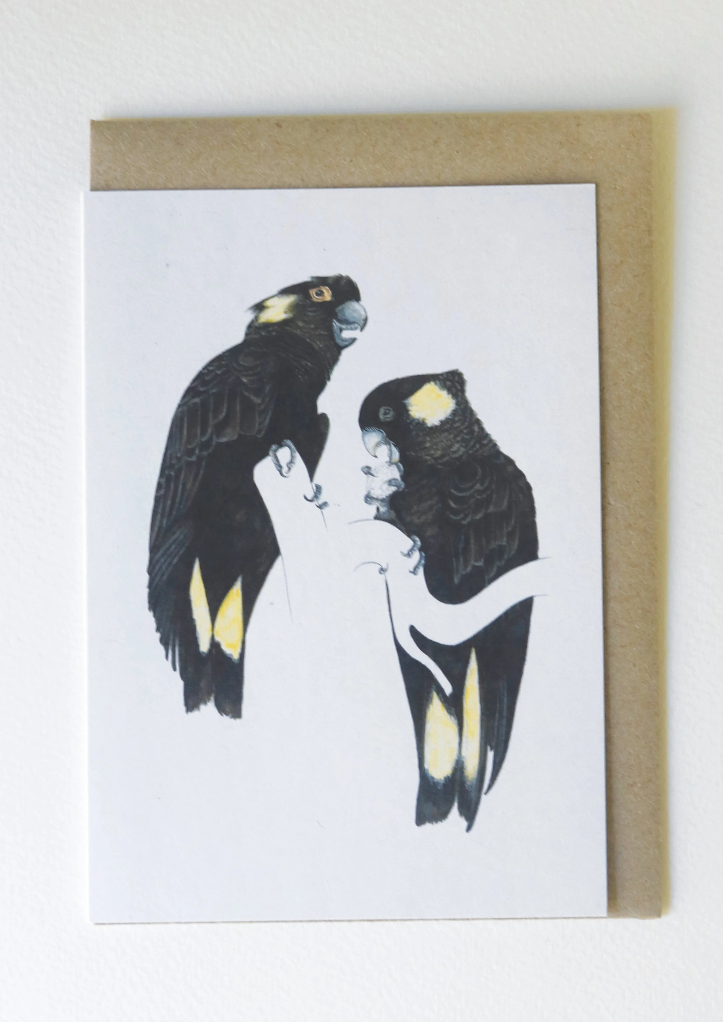 yellow-tailed black-cockatoo card
