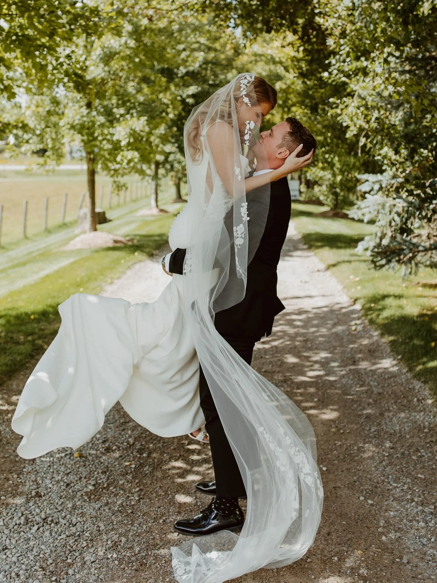 The veil trying to steal the show creating the perfect curves