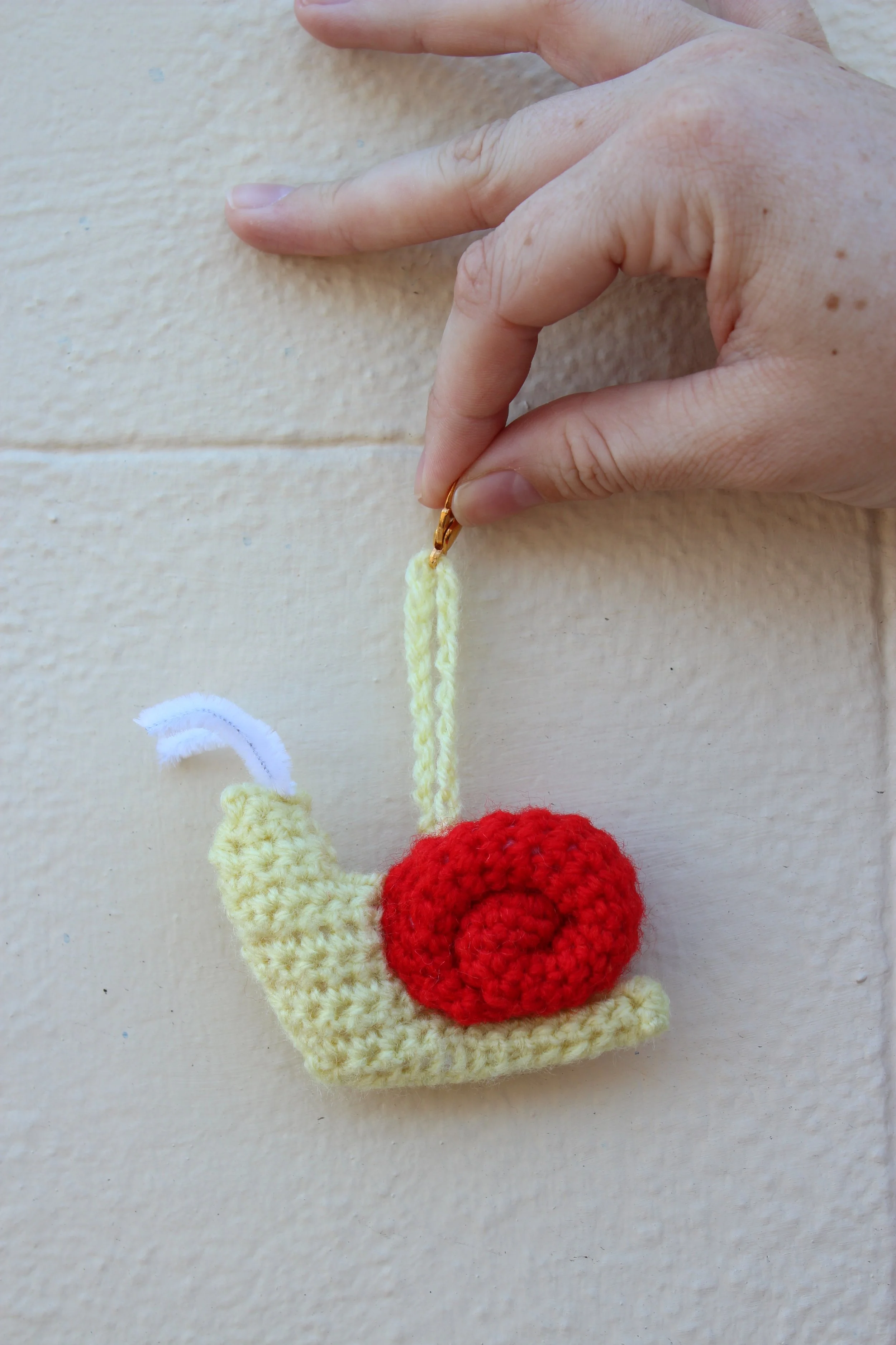 Mr Snail red shell charm