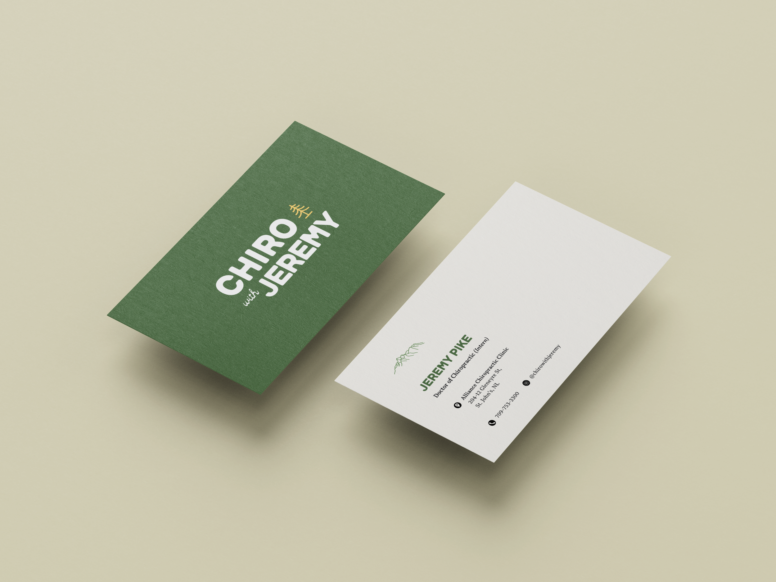 Business card for Chiro with Jeremy