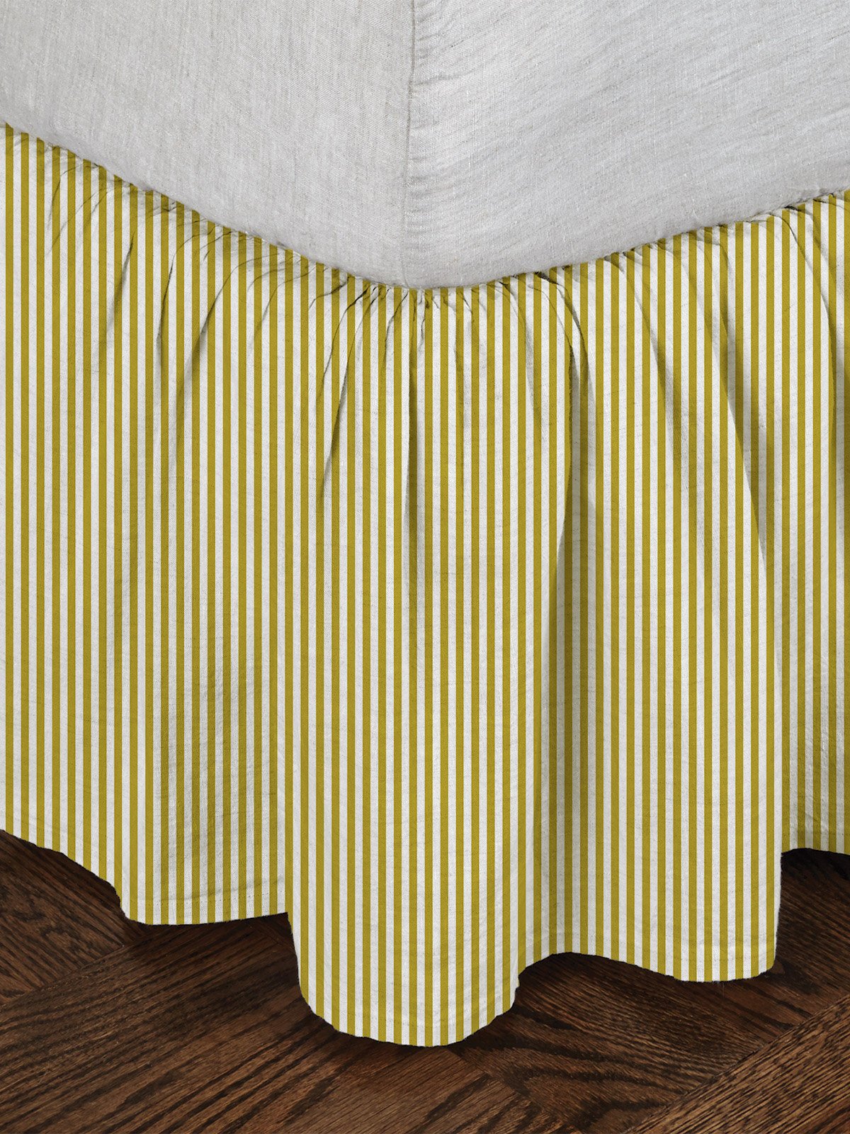 Chartreuse Pinstripe Bedskirt.jpg