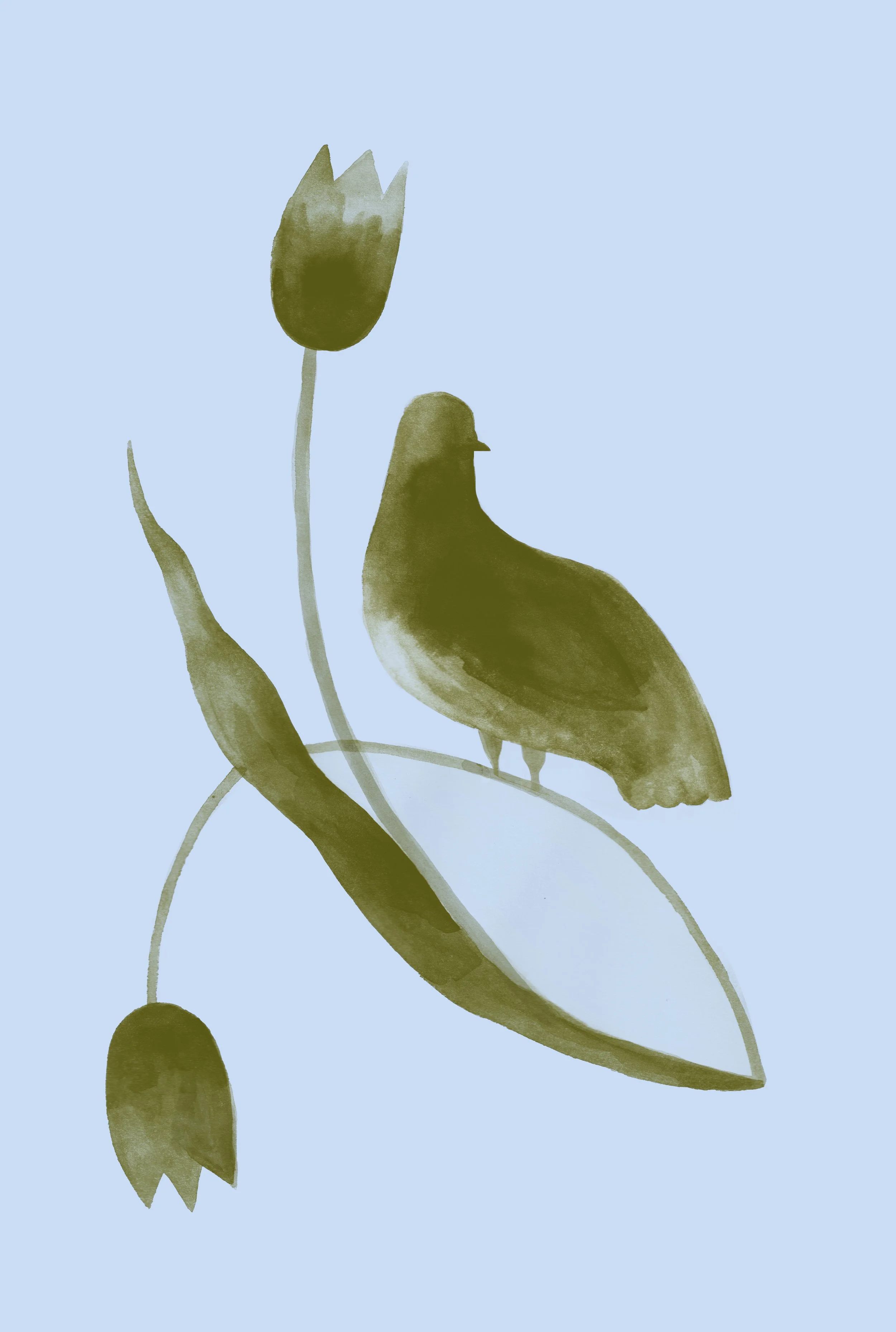 43_Pigeon and Tulip.jpg