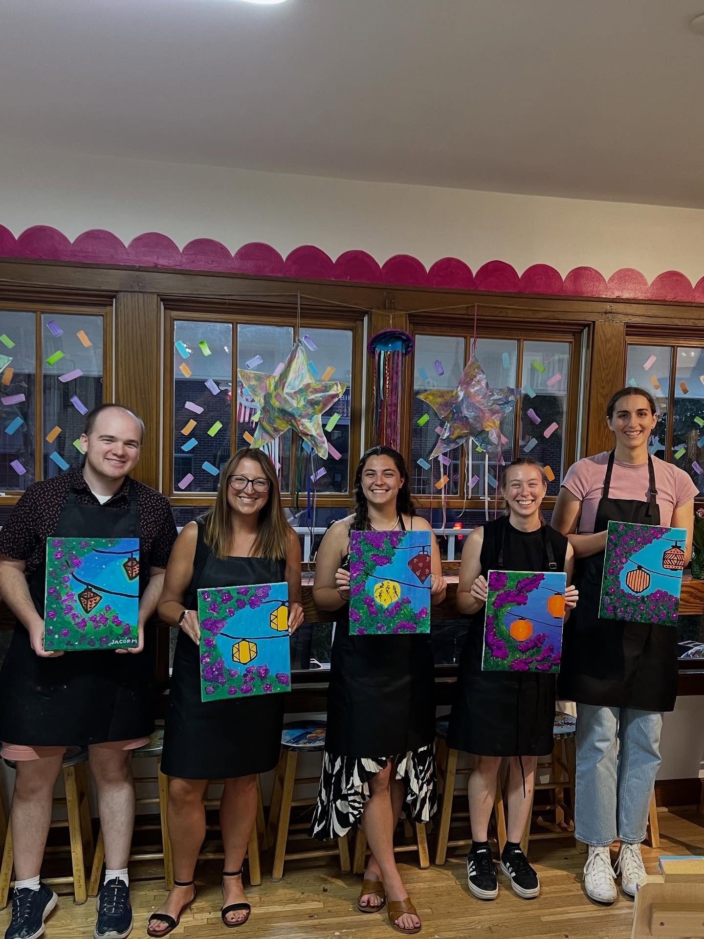 From Thailand to Cambodia to Vietnam &mdash; we brought the glow home 🏮✨ A custom lantern canvas and a night of love for my sister, whose adventures deserve celebrating again and again. 💛