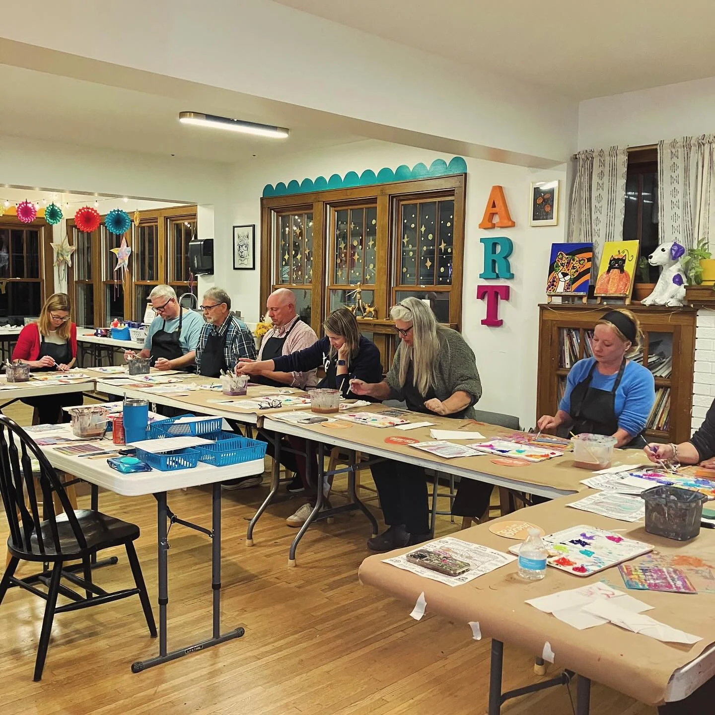 Meditative Mark-Making with New Albany Well-Being 💛

Last night&rsquo;s mindful art session was all about slowing down, tuning in, and creating with curiosity. ✨

As artists arrived, they were greeted with affirmation coloring sheets and space to un