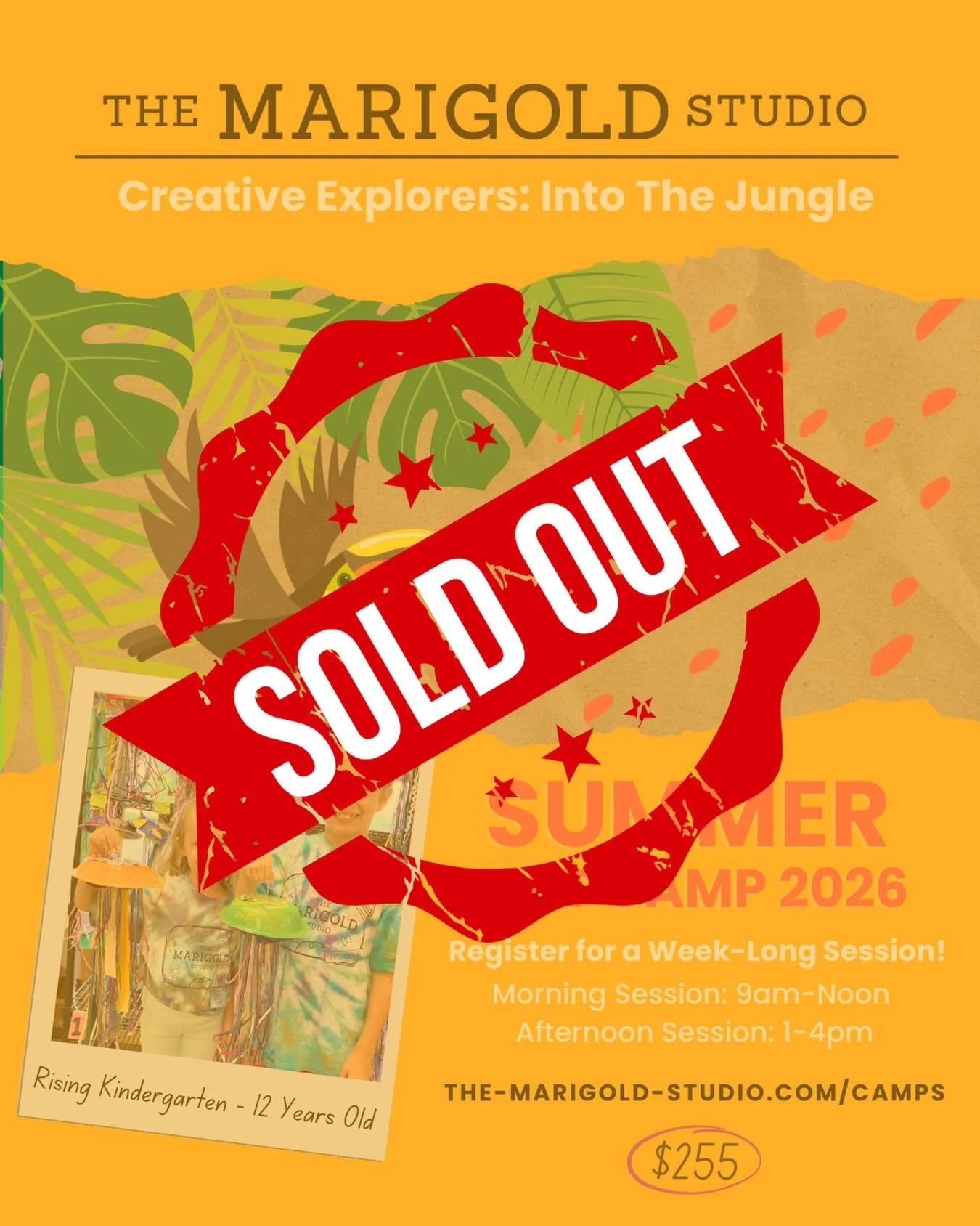 Creative Explorers: INTO THE JUNGLE - SOLD OUT!
In just over 2 weeks our creative community has showed up with passion and urgency. We are SO GRATEFUL! We cannot wait for 2026 summer season. 

If you are on the WL, we SEE you! We wish we had unlimite