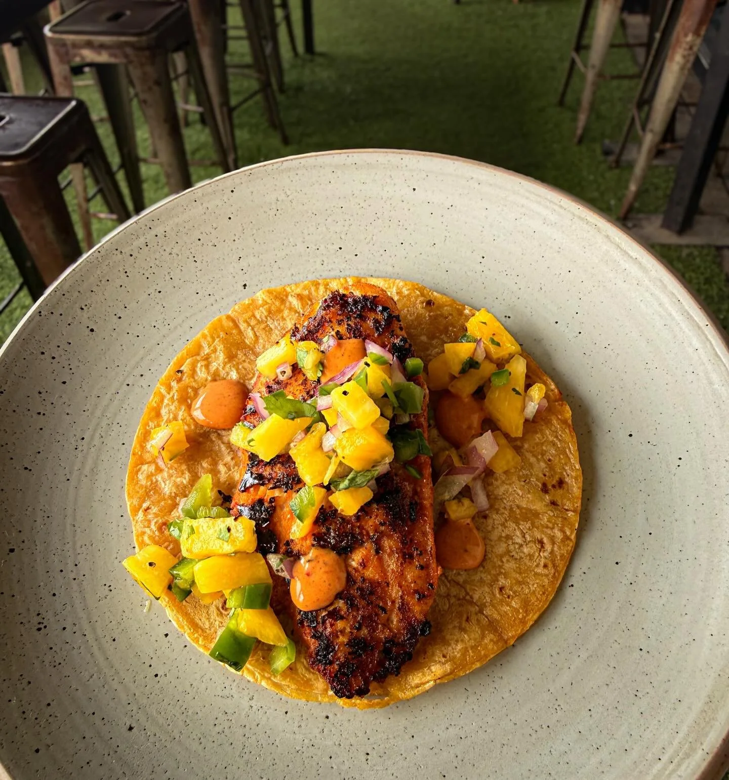 Today we&rsquo;re bringing y&rsquo;all something a little lighter &mdash; Al Pastor Fish Tacos topped with pi&ntilde;a pico and achiote crema. It&rsquo;s fab 👌
&hellip;only $4 doll hairs each 🫣