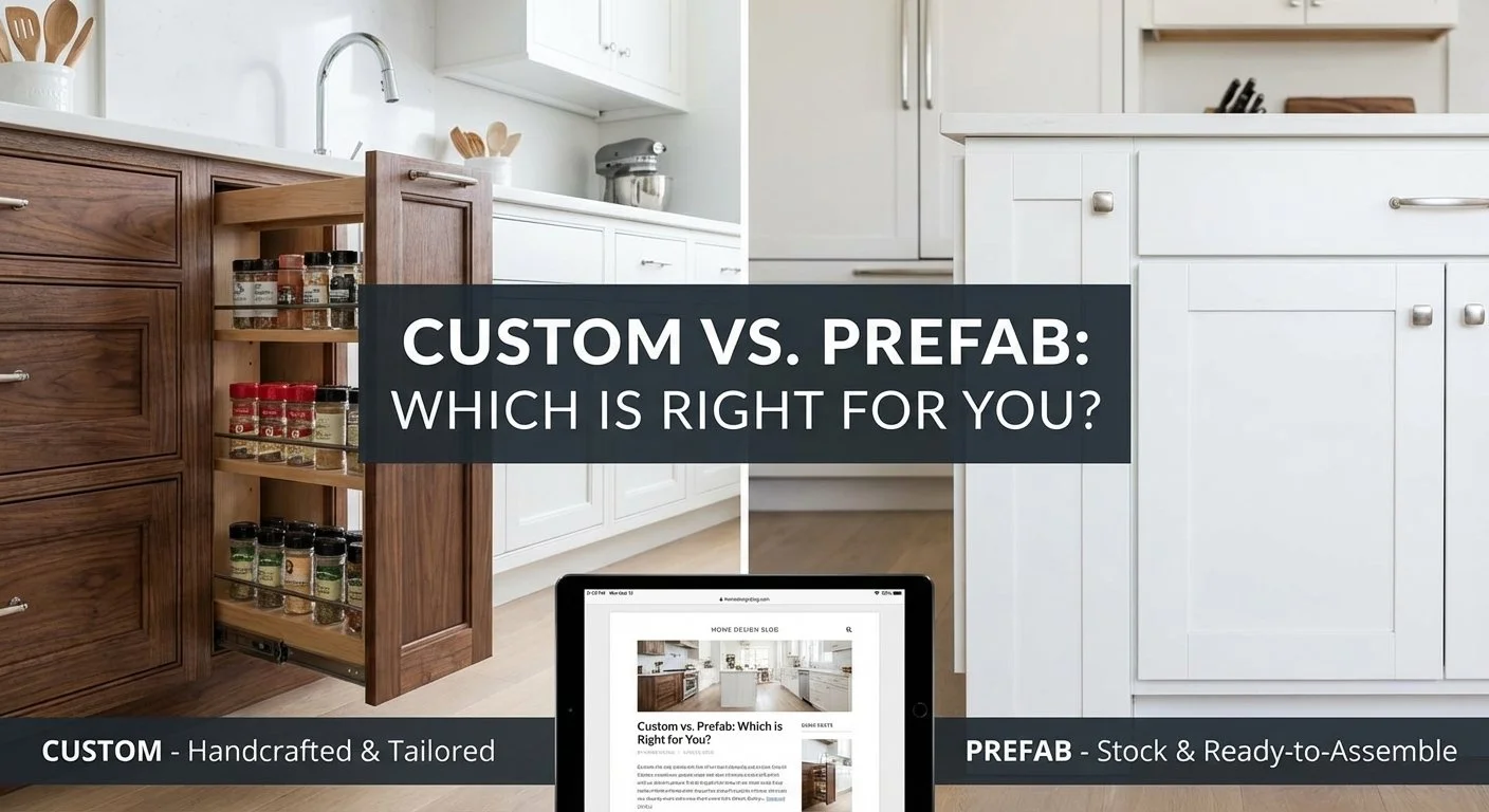 Custom vs prefab cabinets