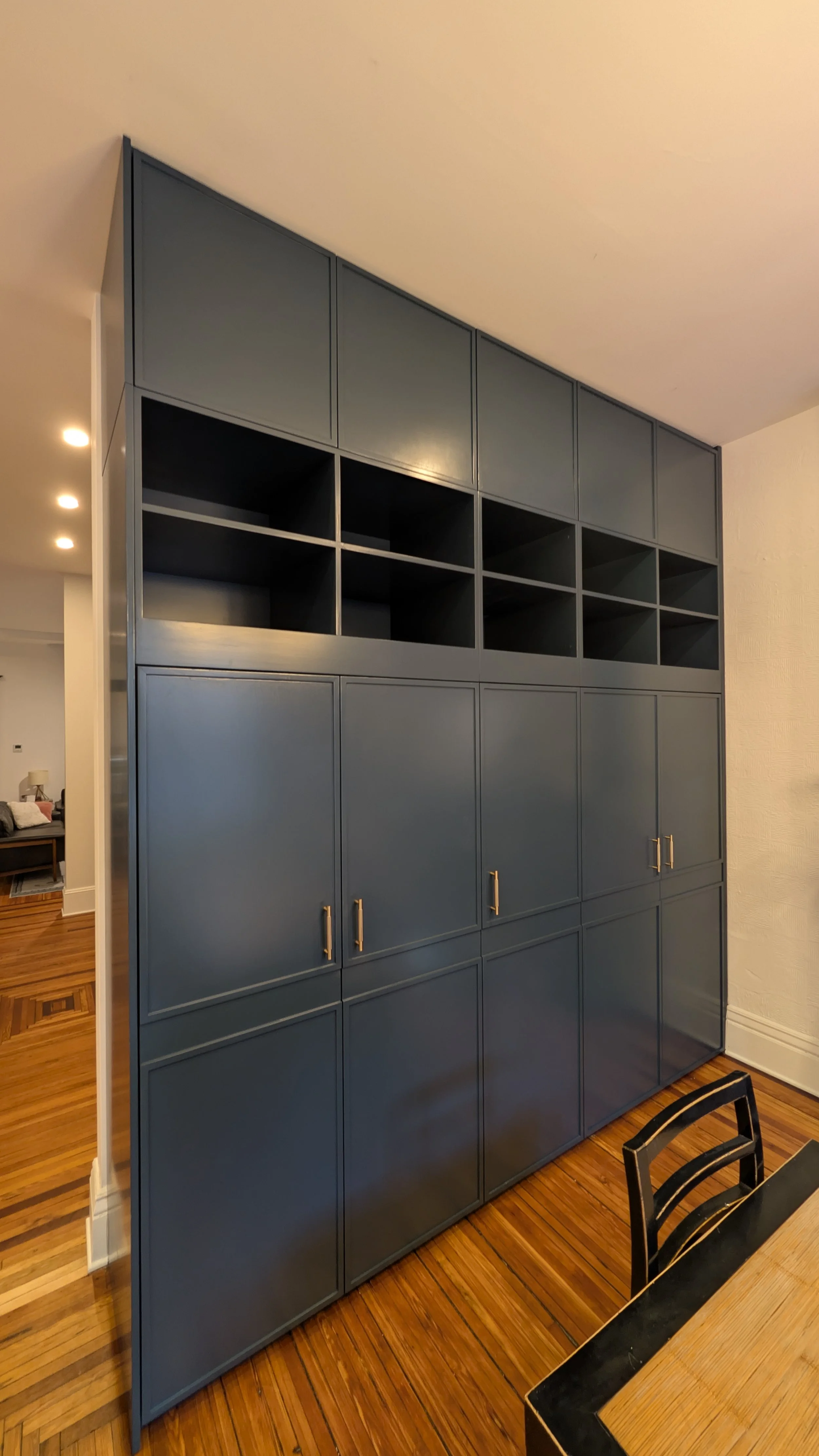 Painted_Blue_Coat_Closet_Storage_Solution.jpg