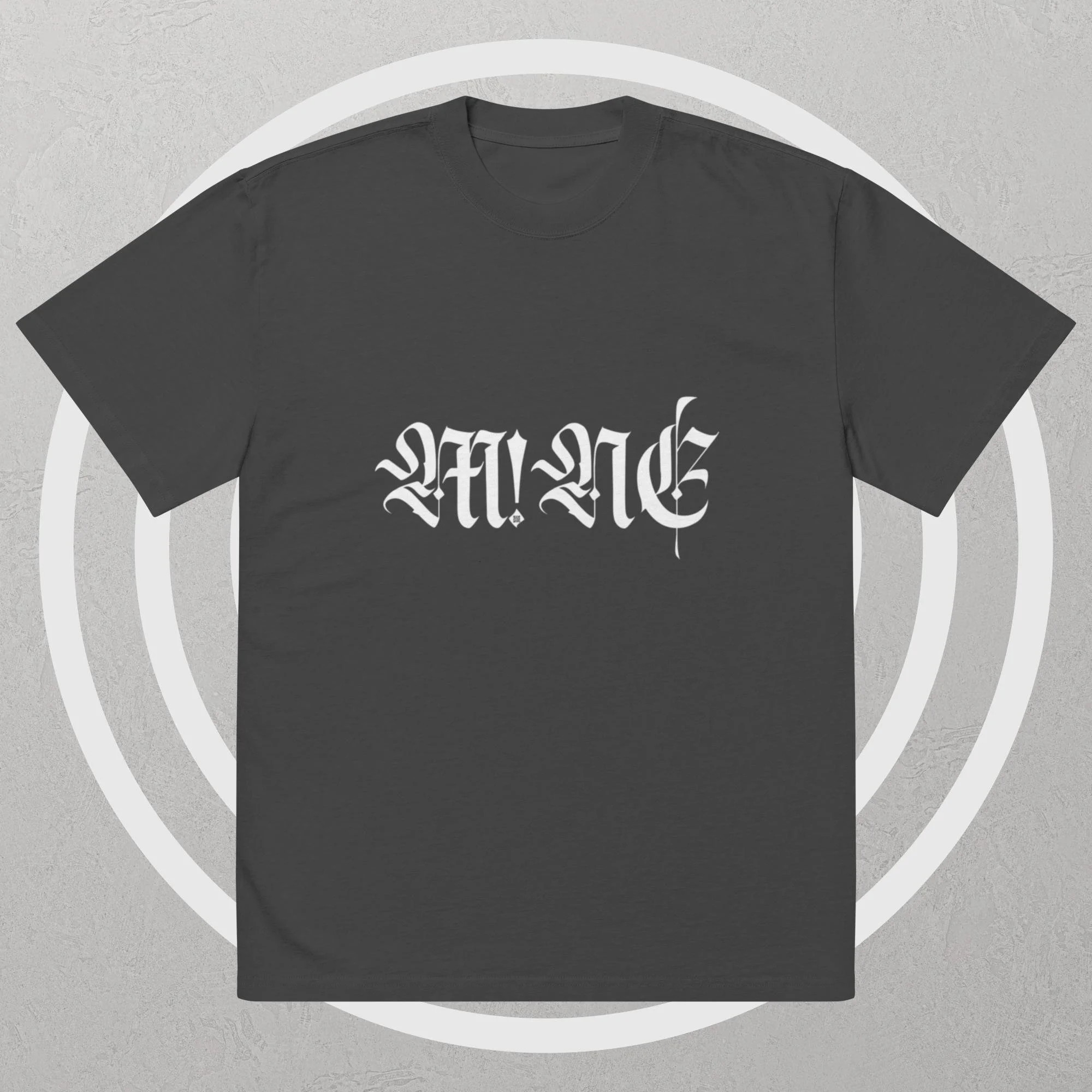 M!NE Gothic Oversized T-shirt – Faded Black