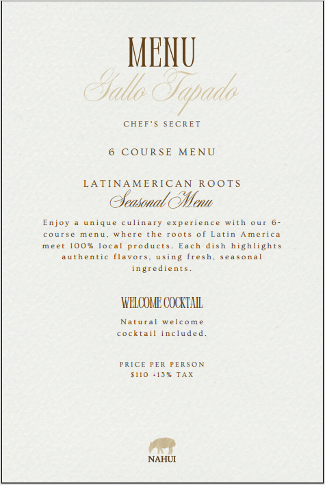 Chef - Privado - Guanacaste - Temporada 2025 - 2026