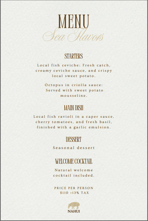 Chef - Privado - Guanacaste - Temporada 2025 - 2026