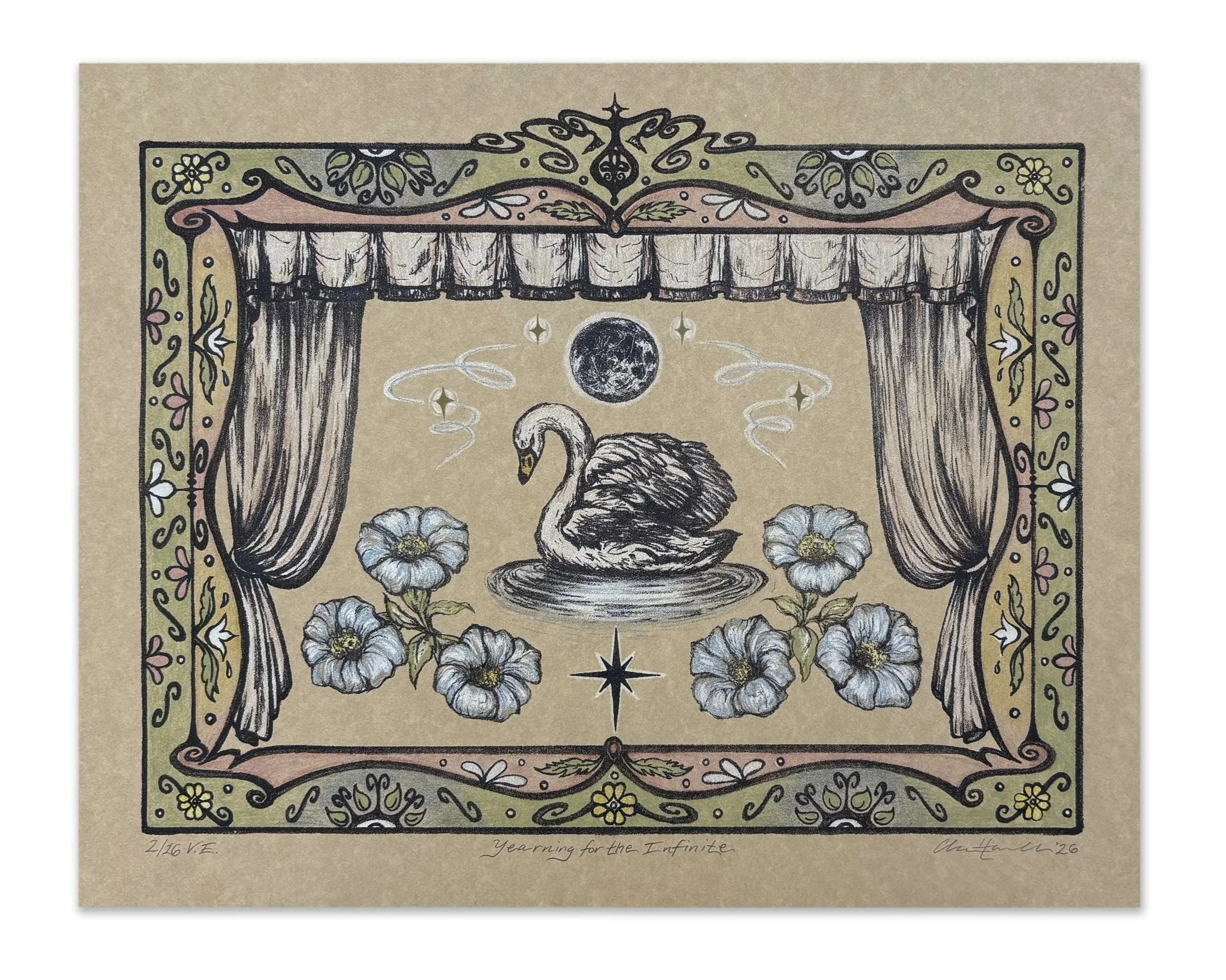 Yearning for the Infinite | 2026 | Eight-color stone lithograph