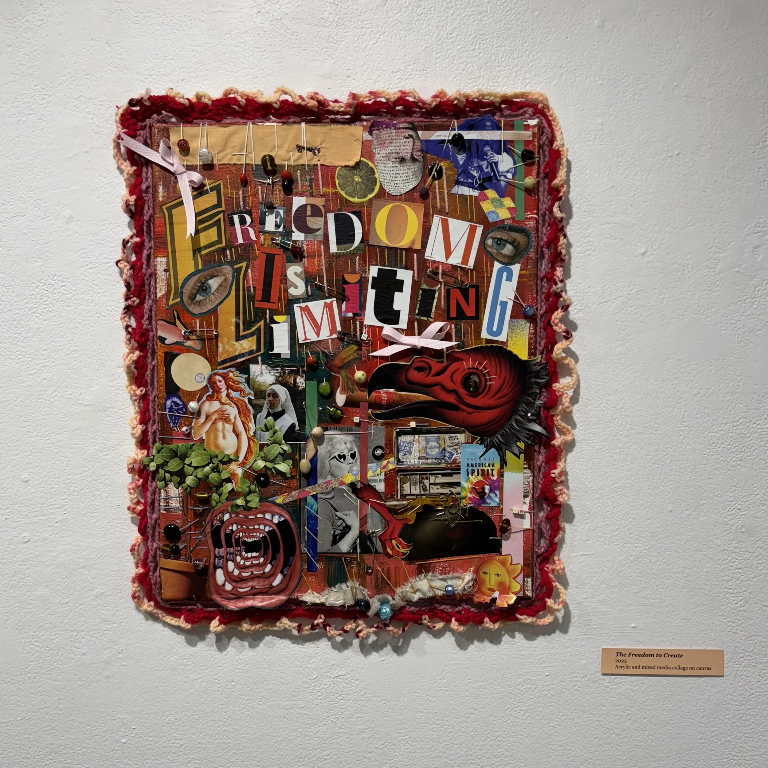 The Freedom to Create | 2022 | acrylic and mixed media collage on canvas 