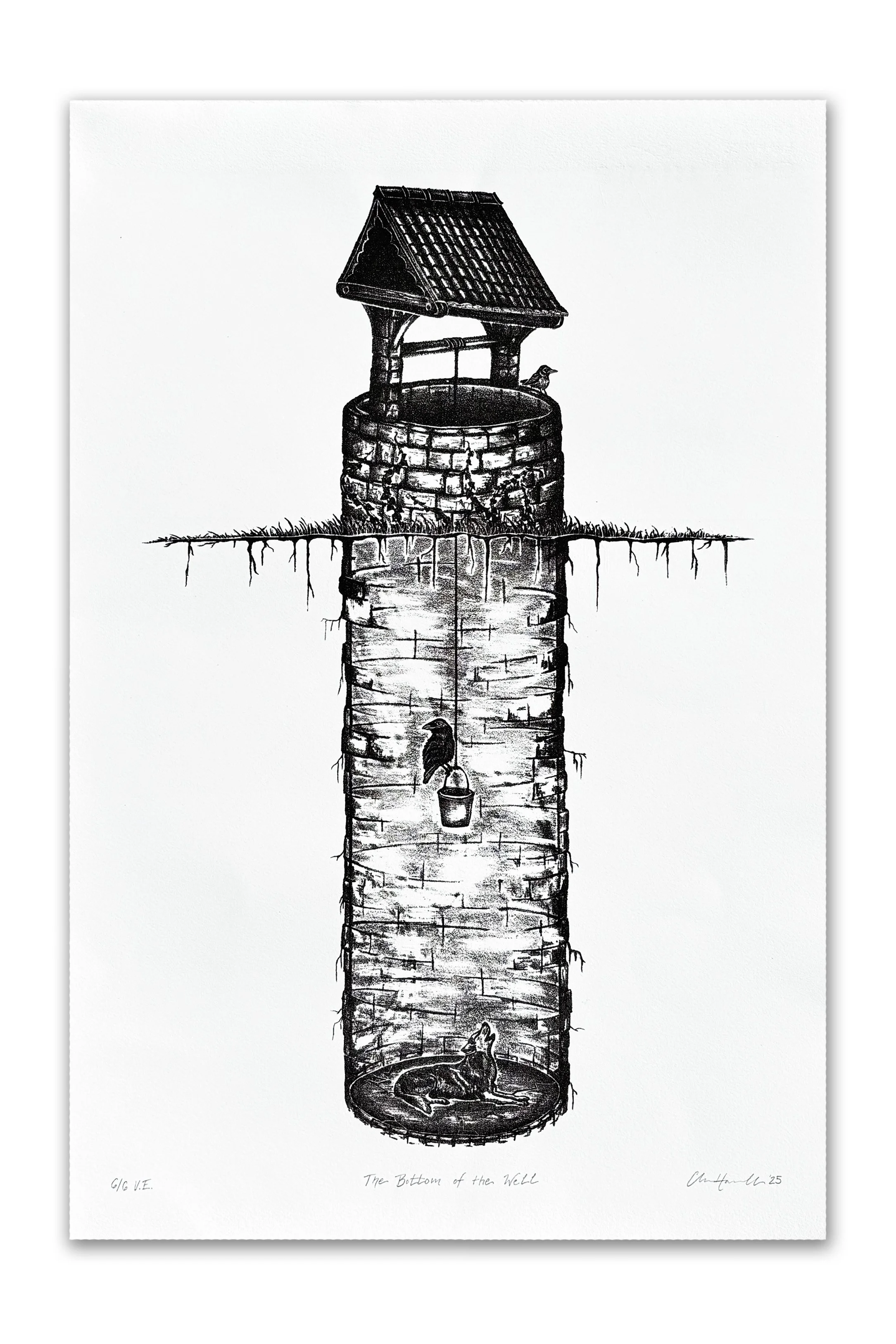 The Bottom of the Well | 2025 | stone lithograph | 15 x 22 in. | variable edition of 6