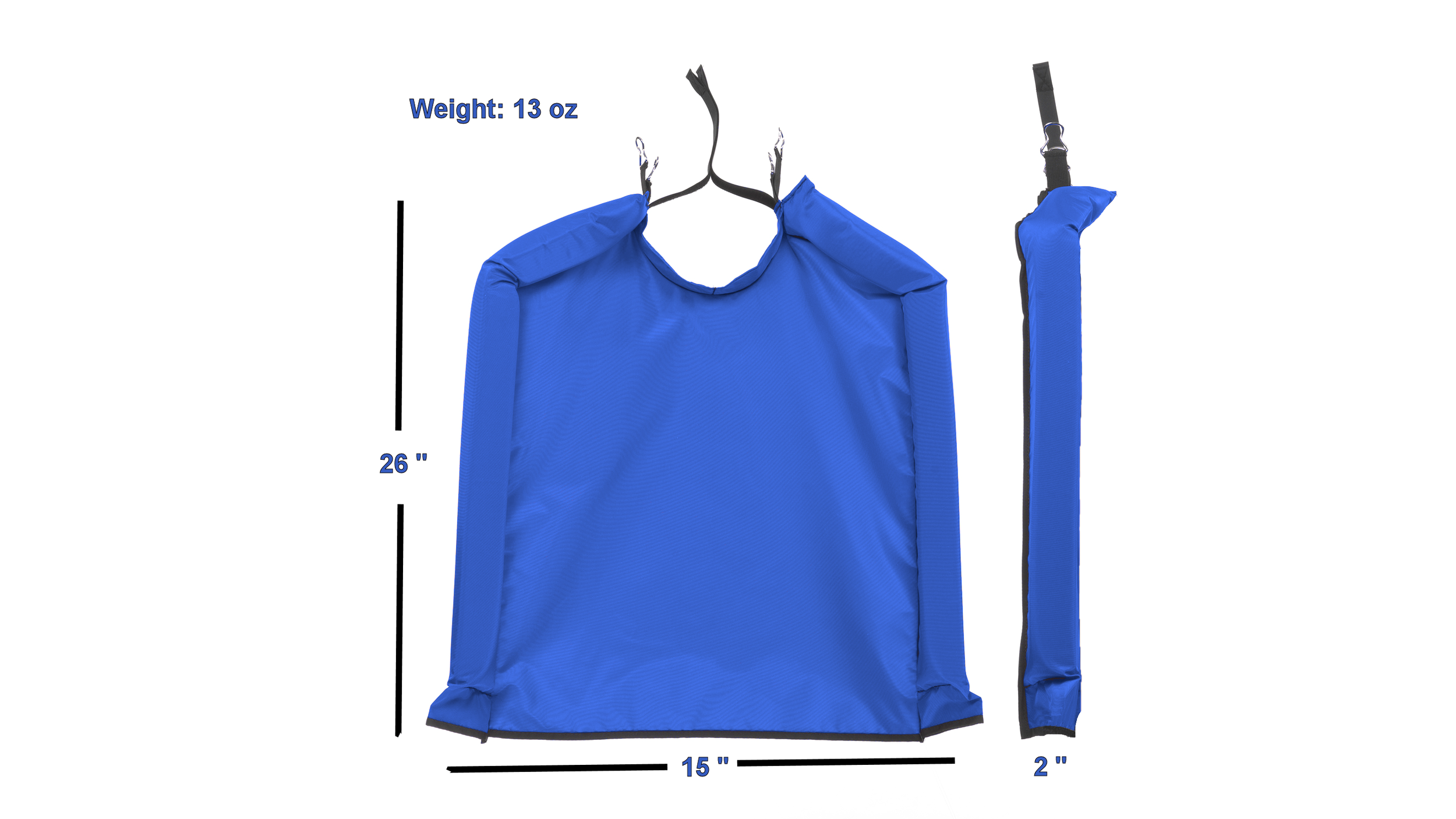 Size and Weight of a Comfort Cape shampoo sink drape