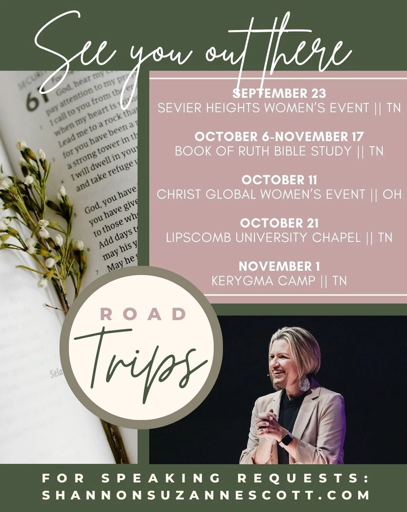 I&rsquo;m pretty excited about these chances to be with some really great people! Hope I&rsquo;ll see a few of you there! 🫶🏼