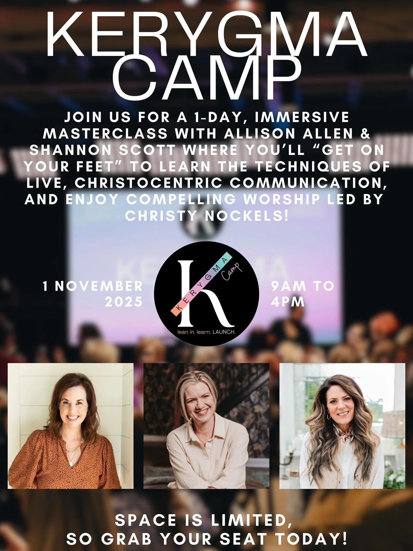 I am so pumped for @kerygma_camp on November 1 at Rolling Hills Commmunity Church &amp; I&rsquo;m even more excited about getting to do this with @allisonallen and @christynockels! 

WHAT IT IS:
A one-day immersive experience! Through an interactive 