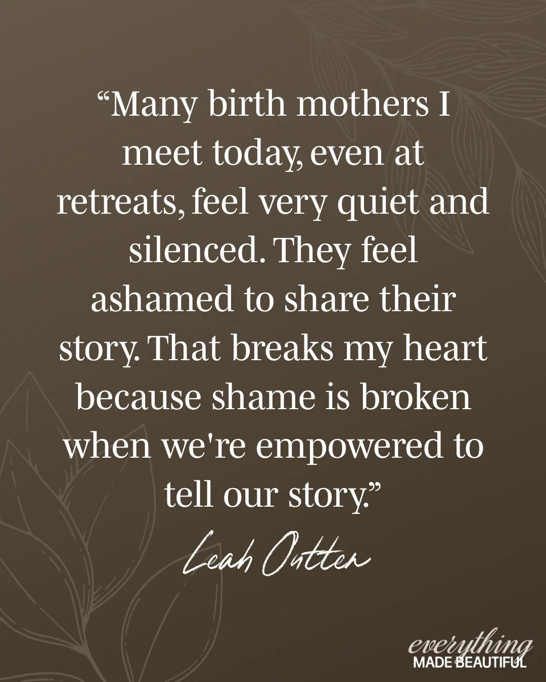 Catch this week's episode with Leah Outten now at the link in our bio!