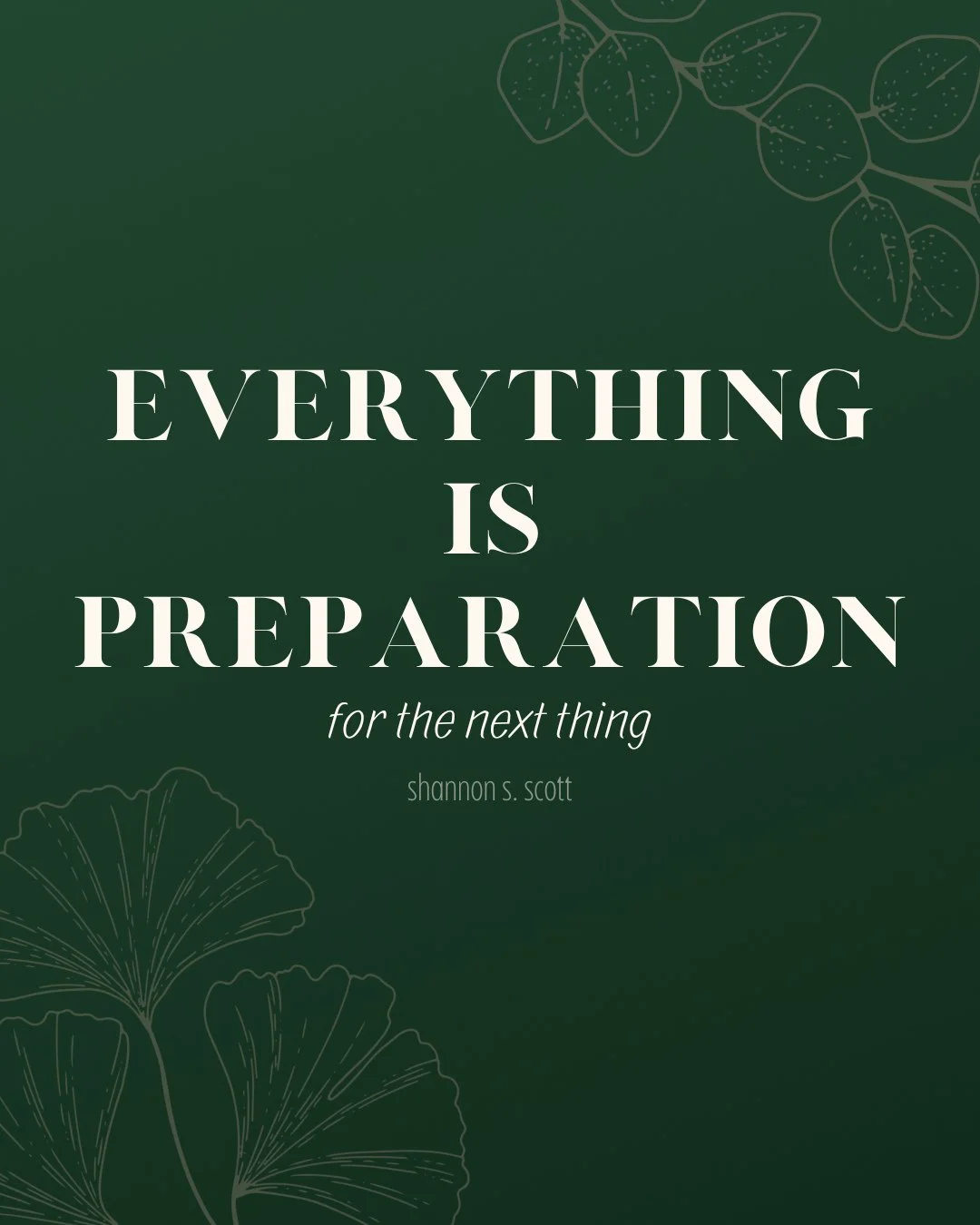 As this year breathes its last and a new one waits to begin&hellip; everything is preparation for the next thing.⁠
⁠
That hard season you walked through this year? Preparation.⁠
The closed door you didn't understand? Preparation.⁠
The waiting that fe