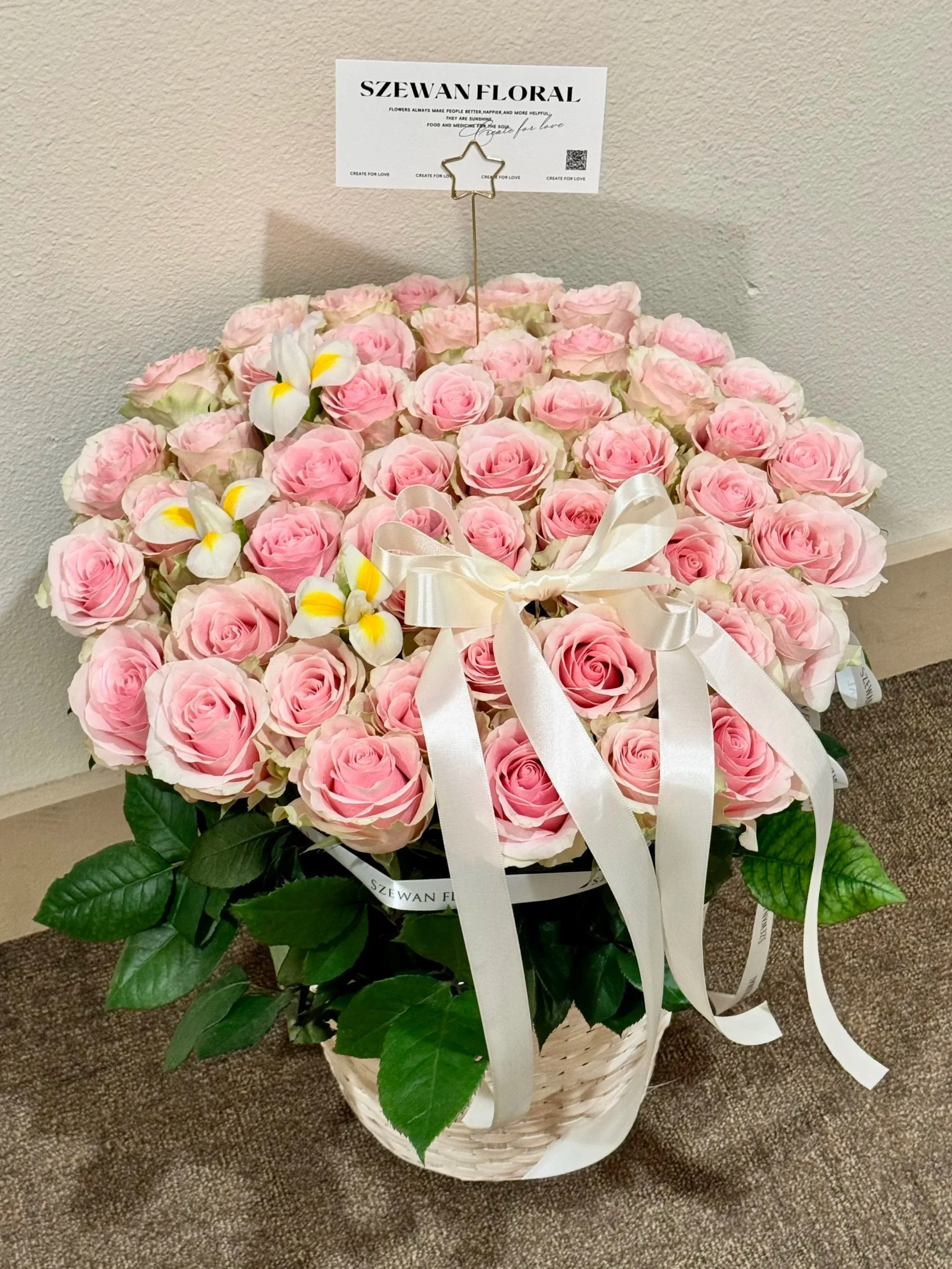 Eternal Elegance – Roses Basket