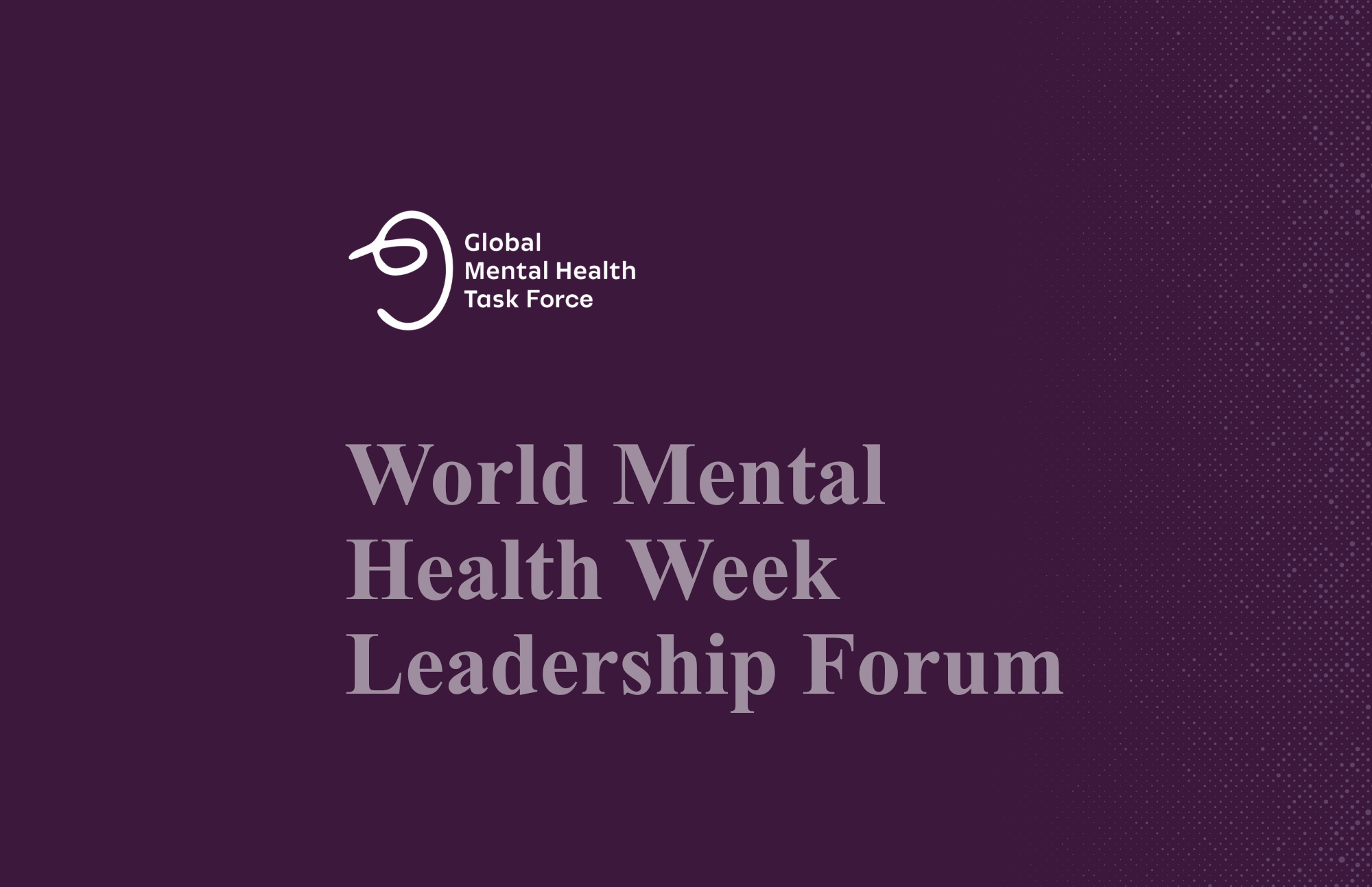 World Mental Health Week Leadership Summit