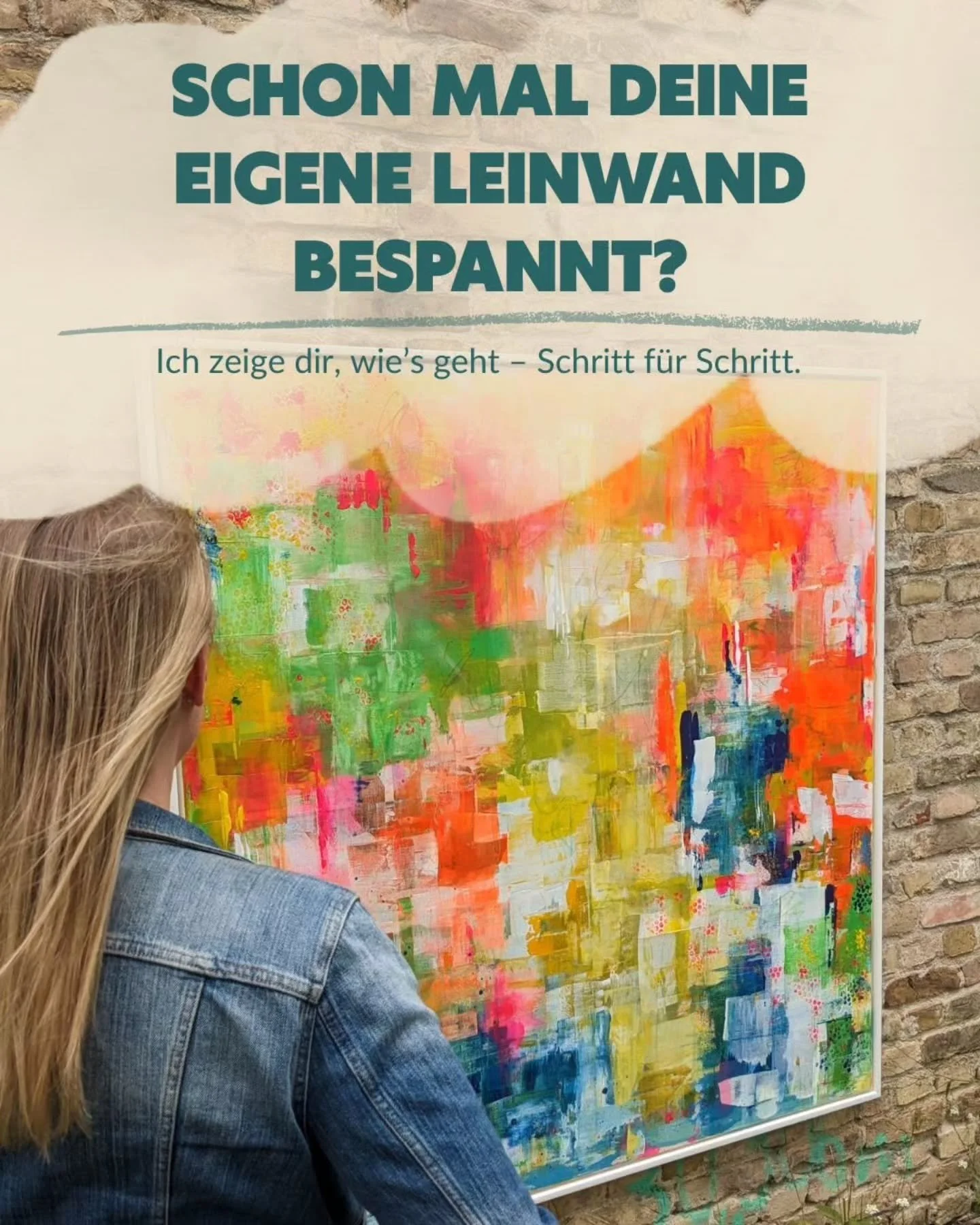 Es ist ein besonderes Gef&uuml;hl, etwas ganz von Grund auf selbst zu erschaffen. 

Wenn du Lust hast, machen wir das auch zusammen. Schritt f&uuml;r Schritt, entspannt und mit deiner eigenen Leinwand zum Mitnehmen. 

#LeinwandSelbstgemacht 
#KunstWo