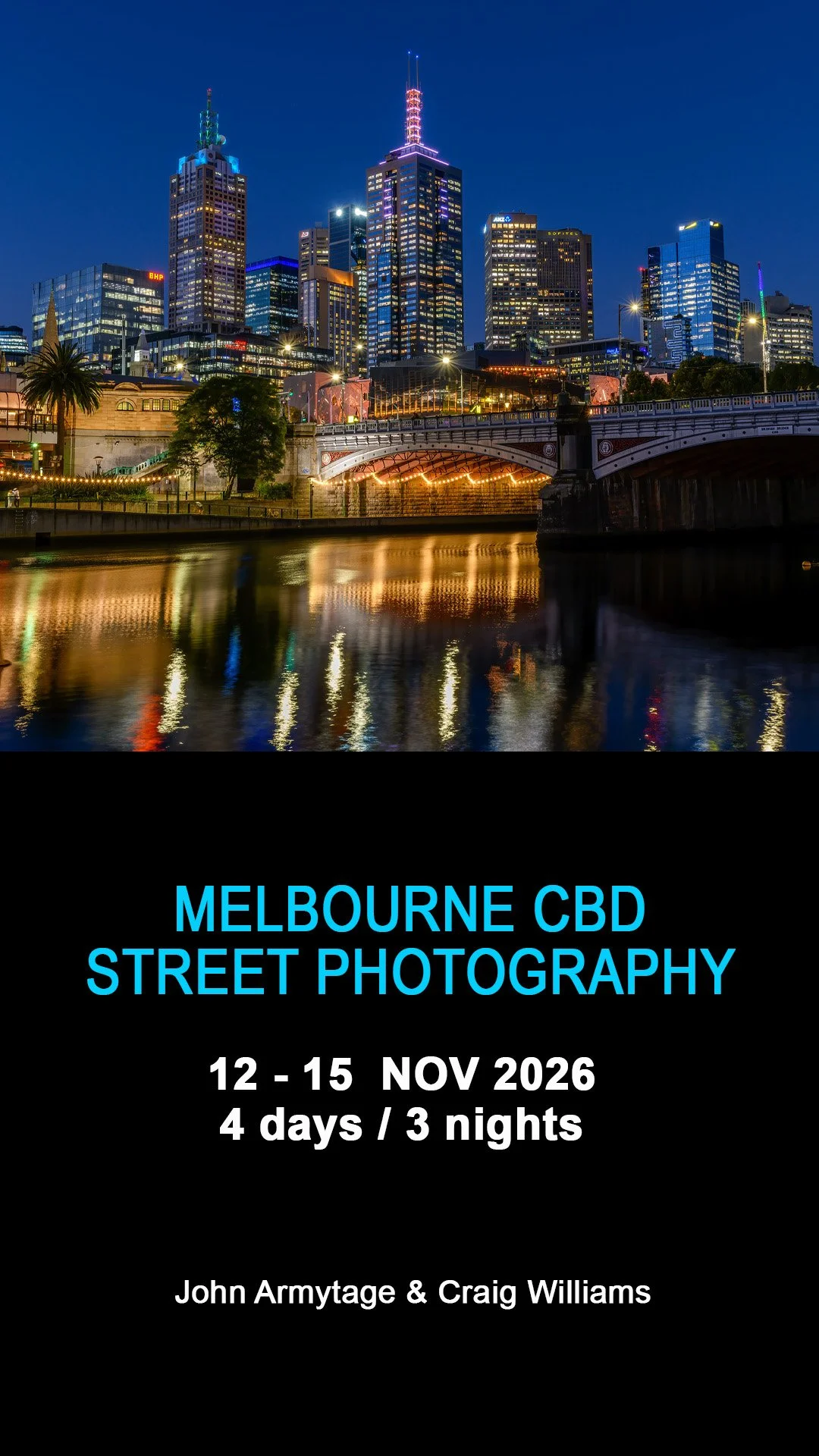 Melbourne CBD Street Photography Tour November 2026