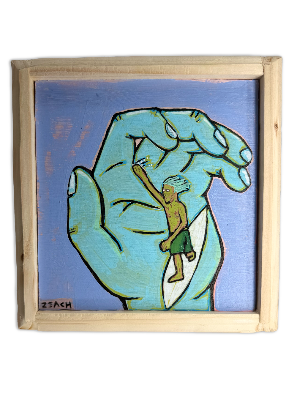“Held by the Wave” original artwork by Michael Gonsalves (Zeachman).