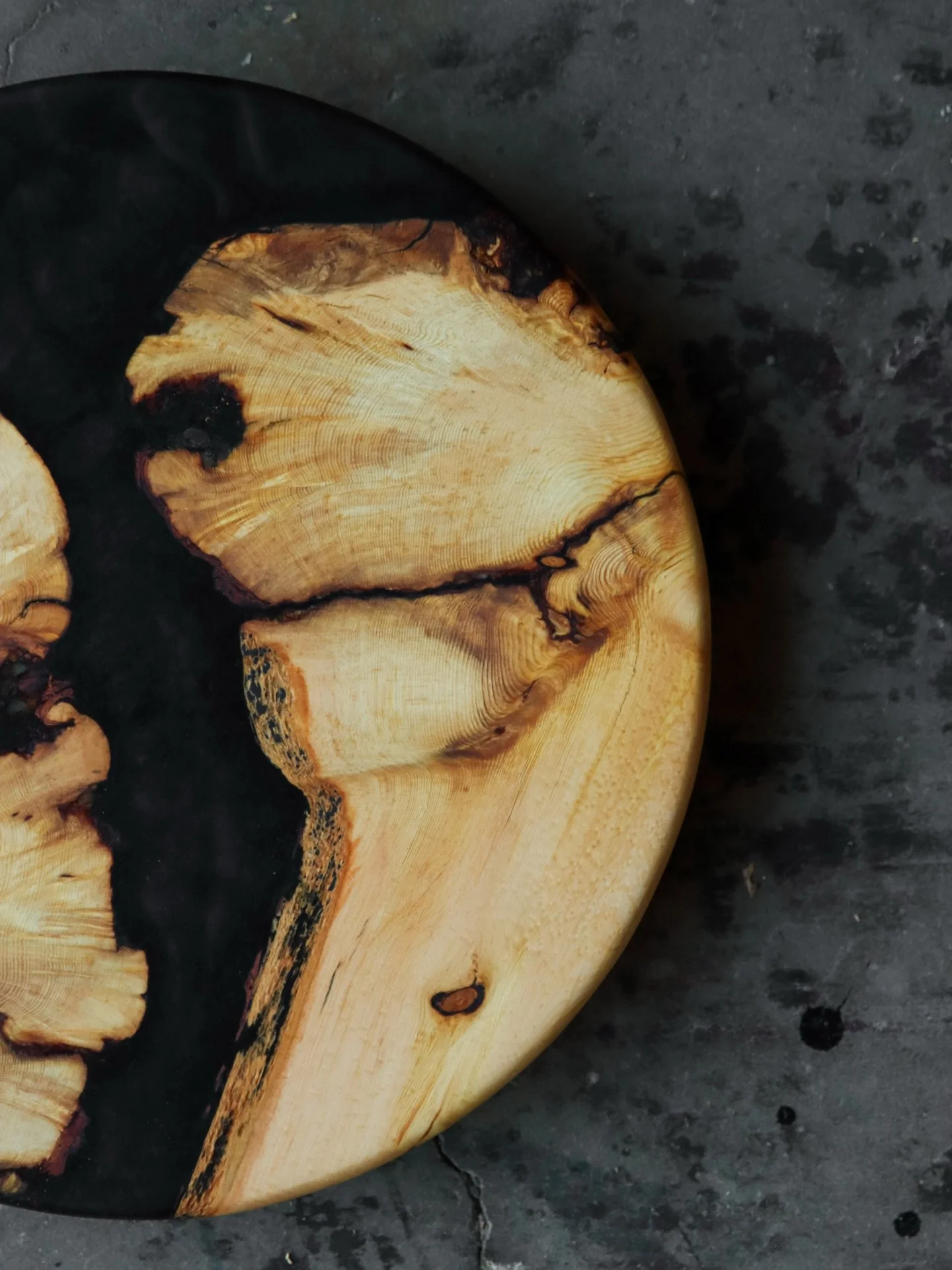 Live edge Fir and black epoxy lazy Susan. Sealed with @odiesoil

Markets are starting up again for us so come say hey this coming weekend (Feb. 14th) at Peterson&rsquo;s Grove from 10am-2pm!