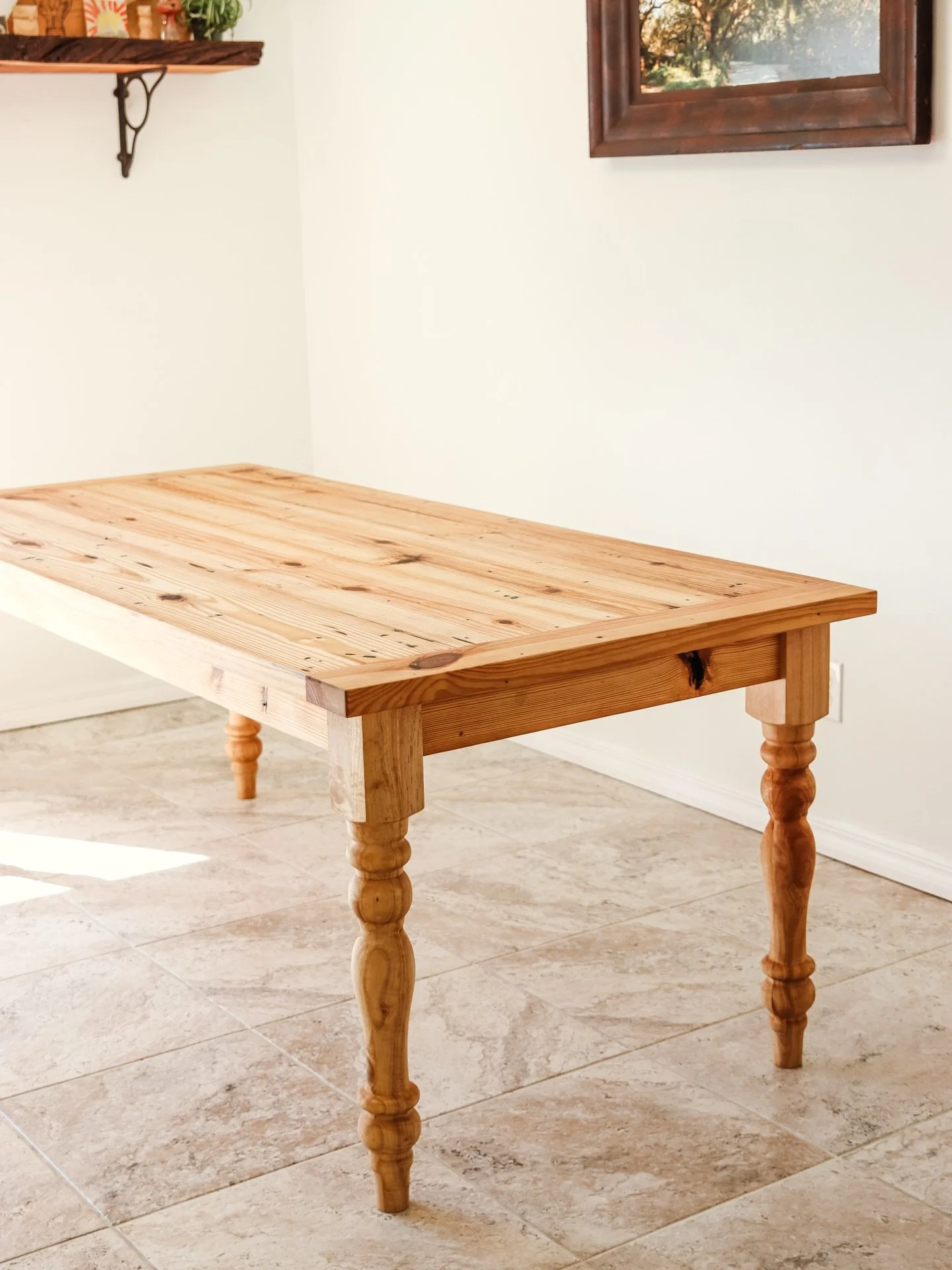 Just a classic farm table. Built for my family 😄 Love keeping the character alive so I filled all cracks and crevices with black wood putty and then sealed it with @odiesoil &ldquo;dark&rdquo; so that it will patina over time with all the use. Legs 