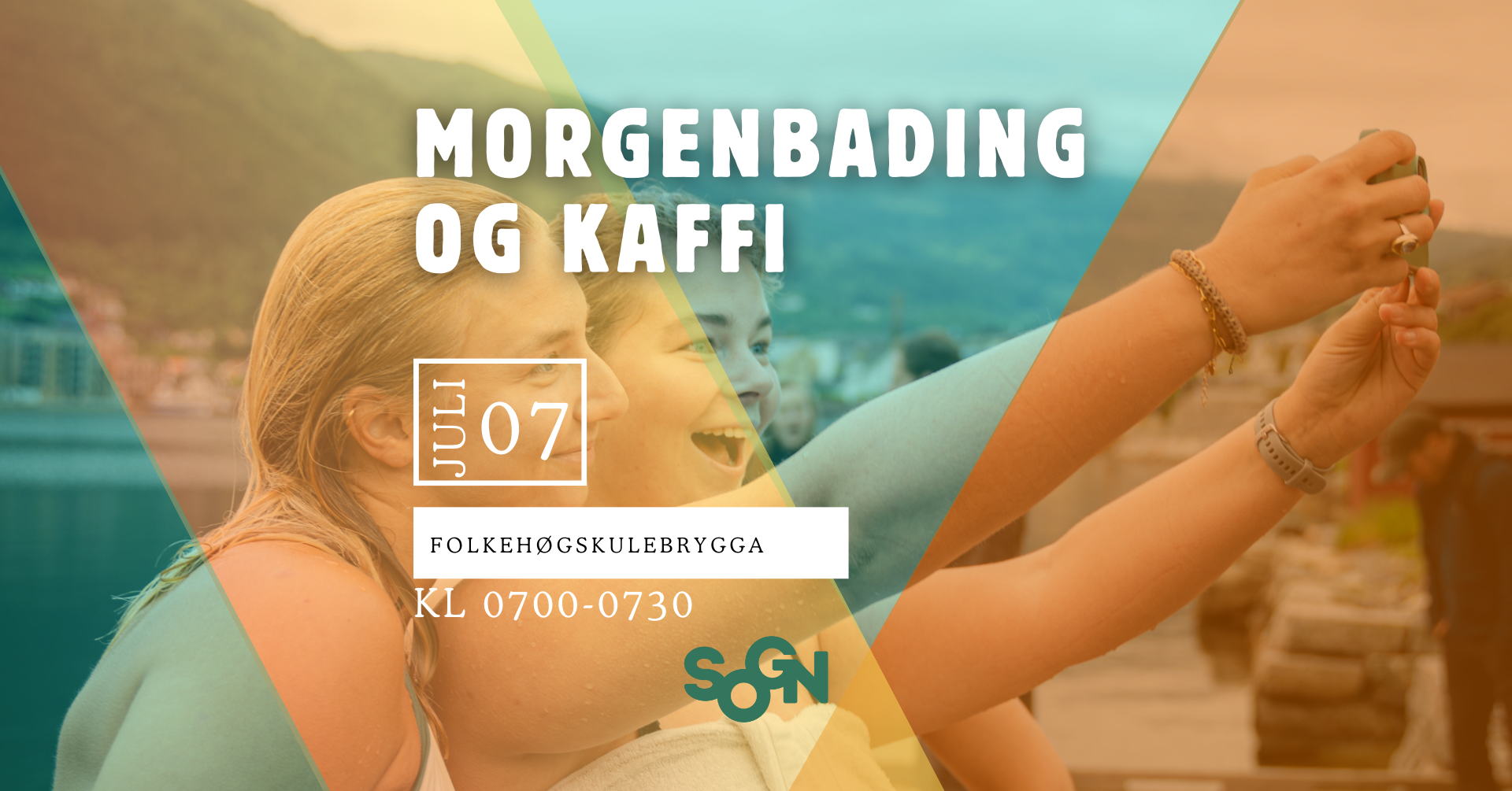 Morgenbading og kaffi