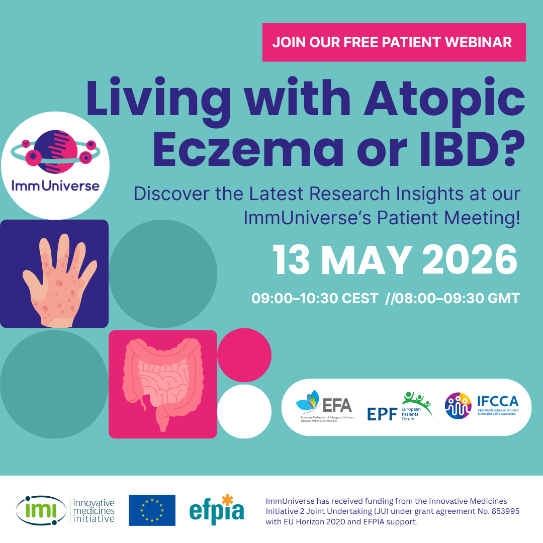 New Online Webinar: “Living with Atopic Eczema or Inflammatory Bowel Disease (IBD)?”