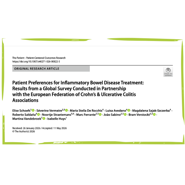 Global Patient Preference Study Published: What Matters Most to People Living with IBD ⭐