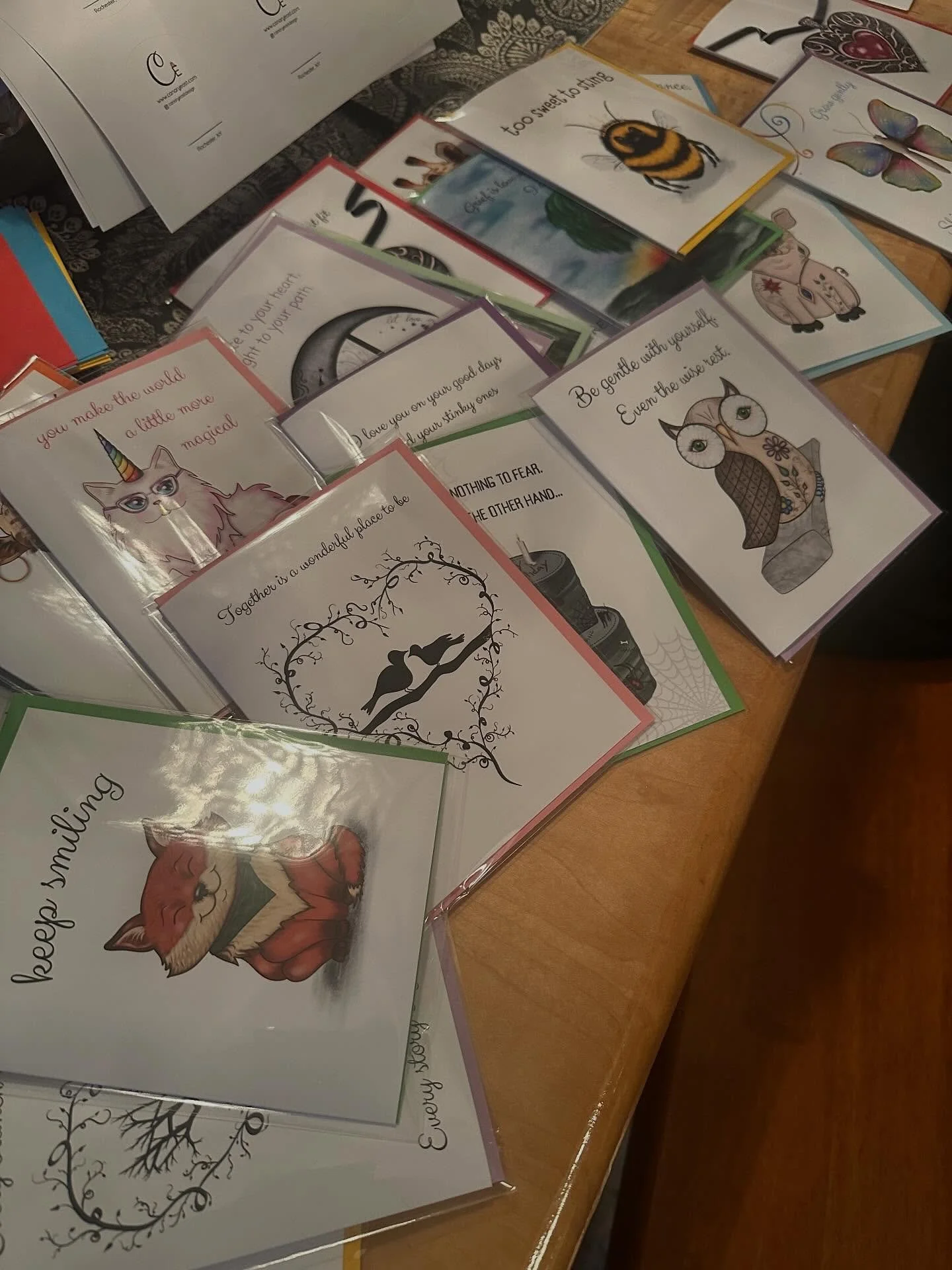 Just finished my series of cards with messages on the front. They are now available online and in multi packs!  #greetingcards #greetingcard #handmade #madeinrochester #rochesterny #585 #shoplocal #shopsmall