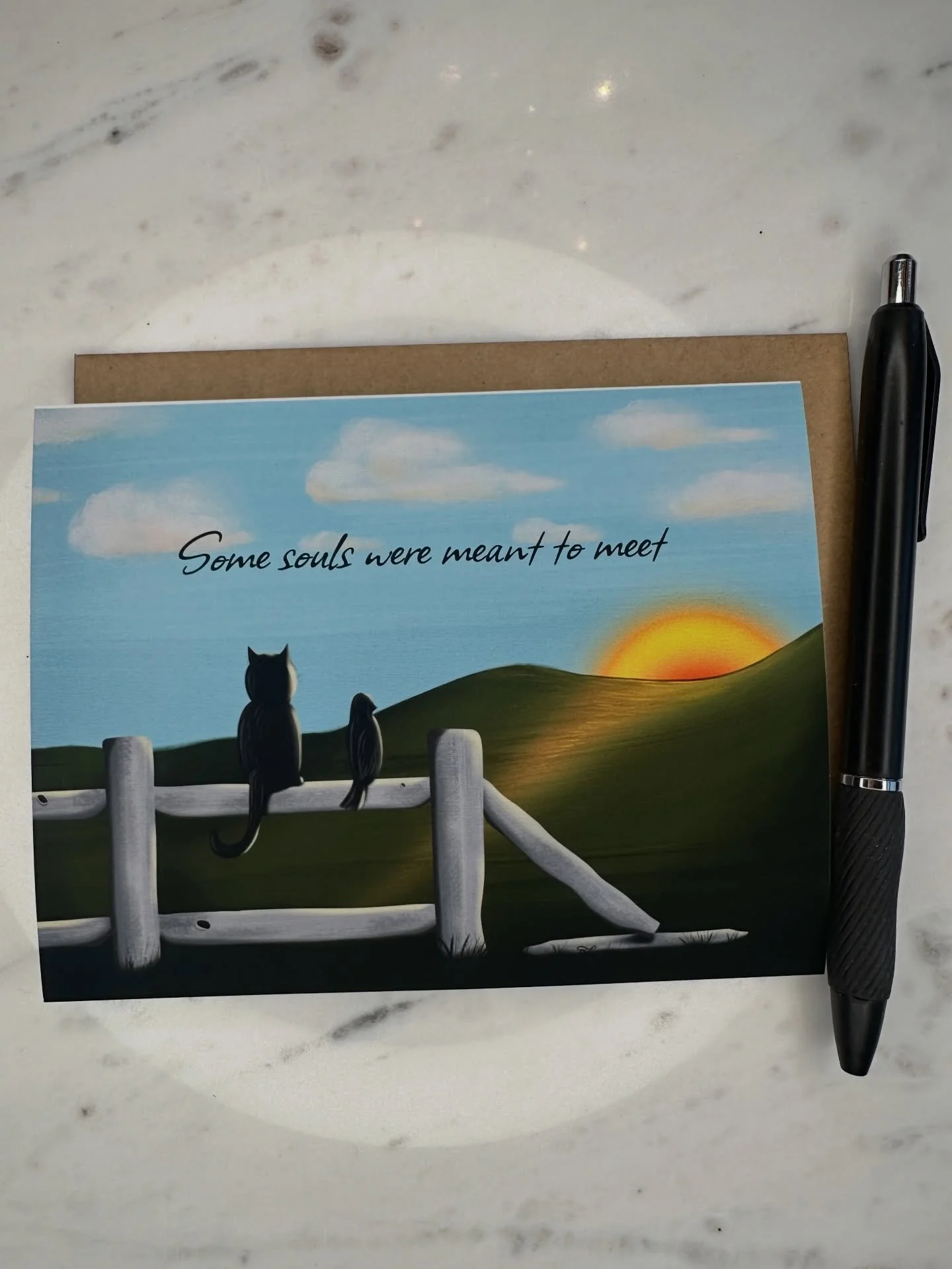 &ldquo;Some souls were meant to meet&rdquo;. This is my drawing of unlikely besties. 💛🐈&zwj;⬛🦜