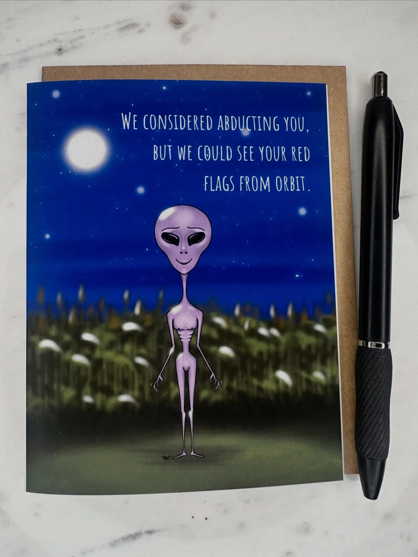 &ldquo;We considered abducting you, but we could see your red flags from orbit.&rdquo; 👽💛