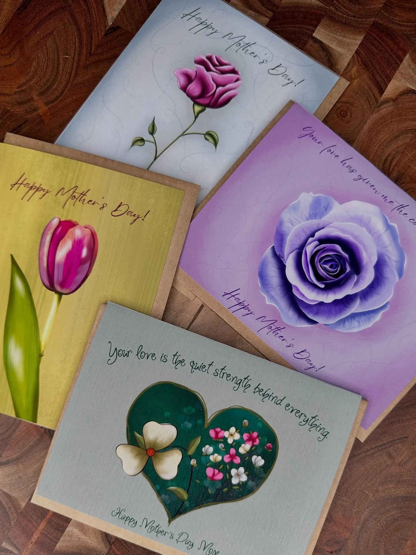 My floral collection of Mother&rsquo;s Day cards are now available online. 🌷💛