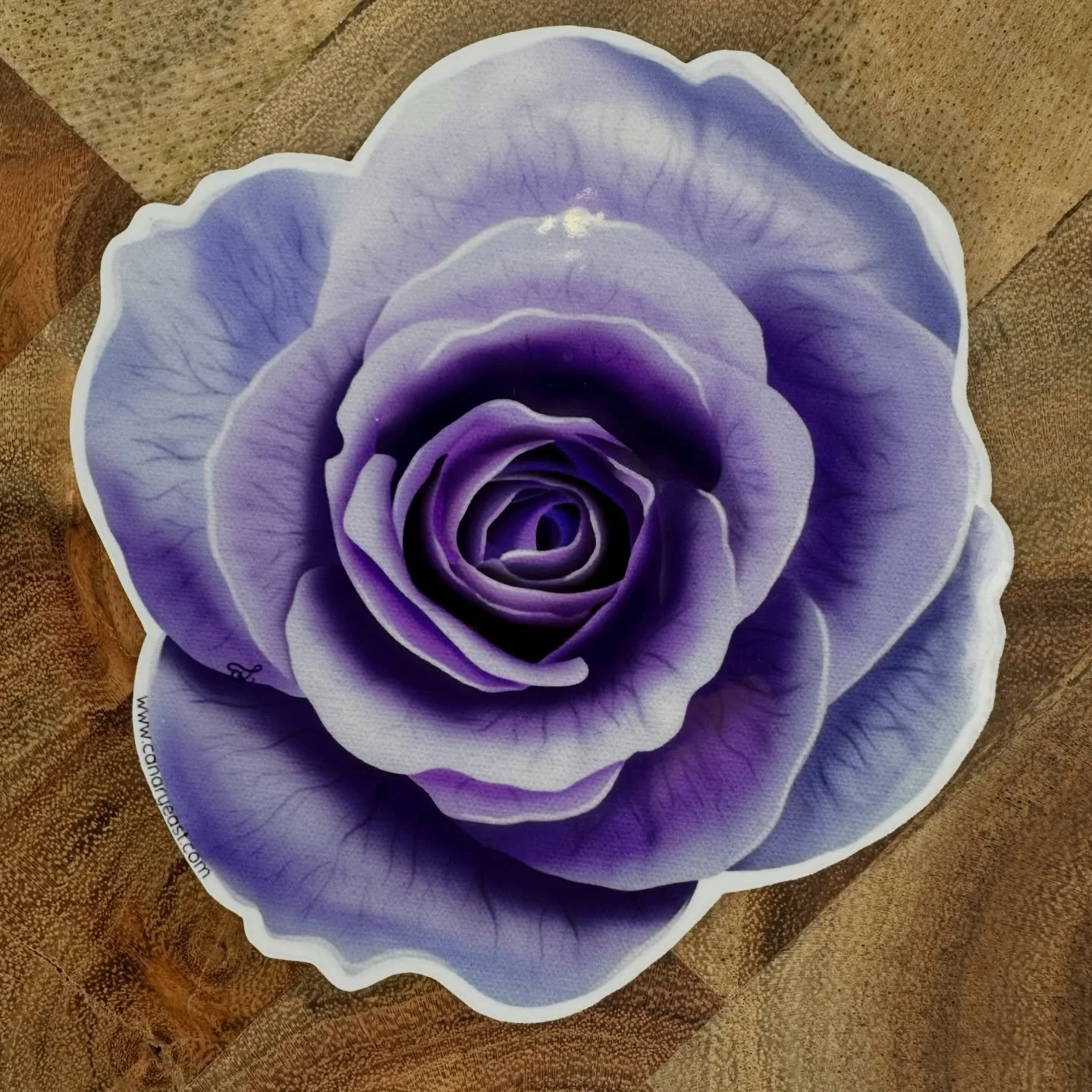 My purple rose drawing is now a sticker. $4. Available online later today. 💛💜