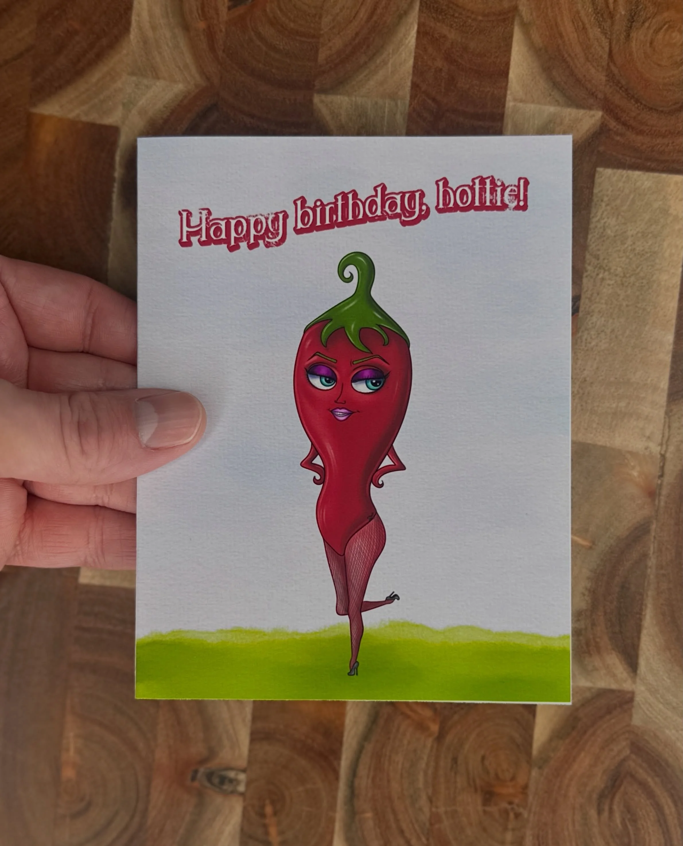 Updated my hot pepper card. I think this font suits the card better. 🔥🌶️💛