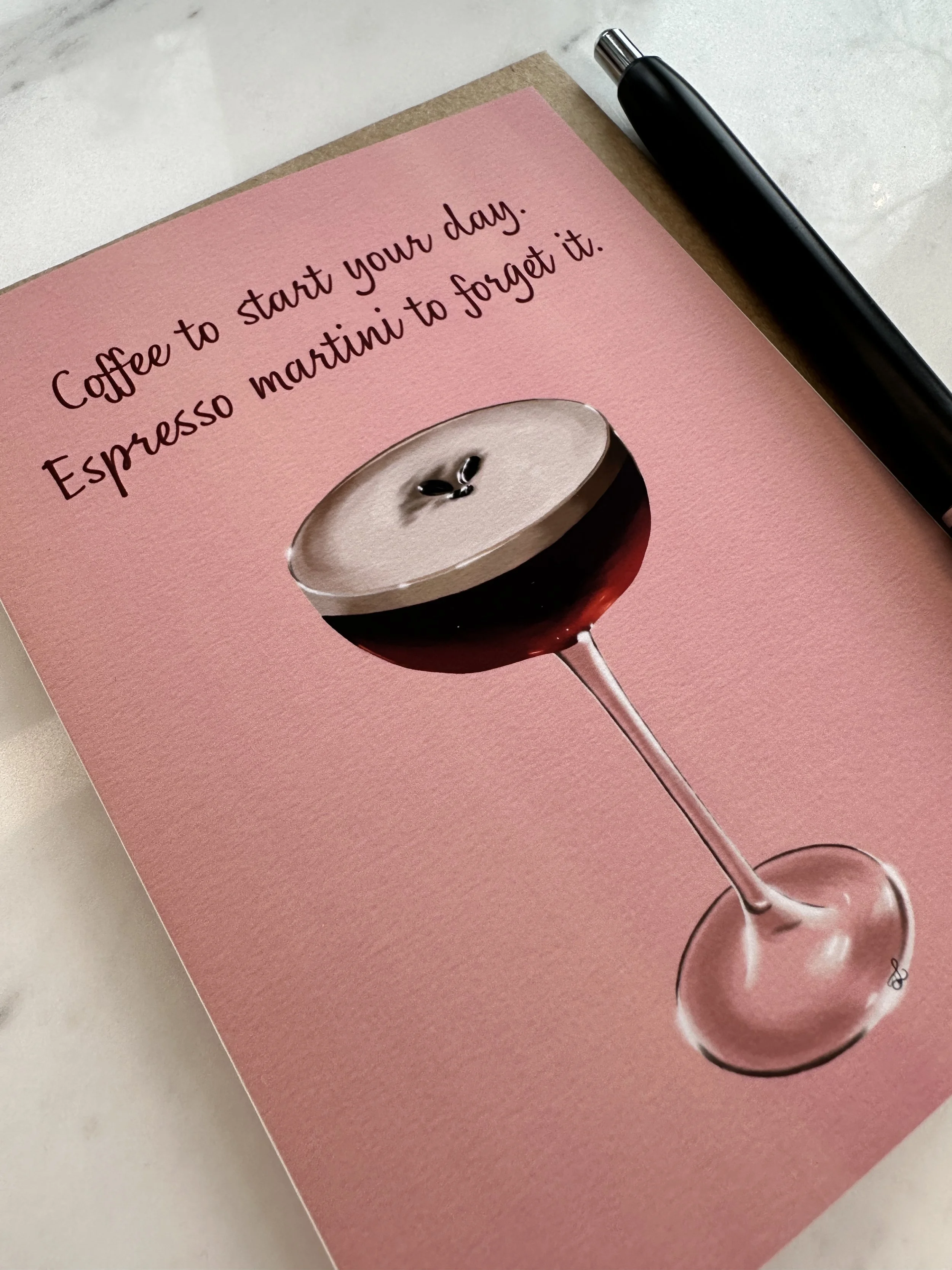 Espresso Martini Greeting Card