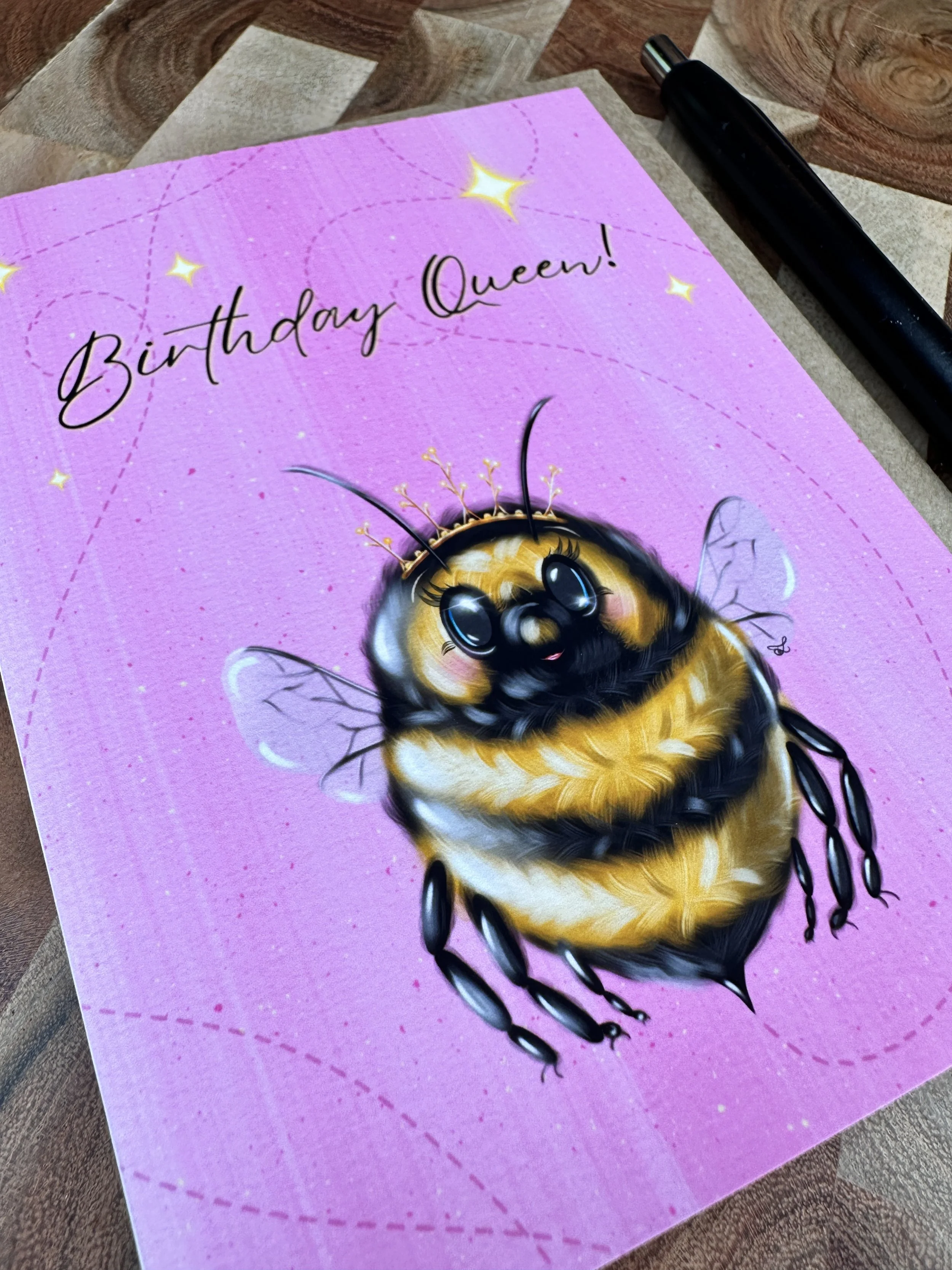 Queen Bee Birthday Card