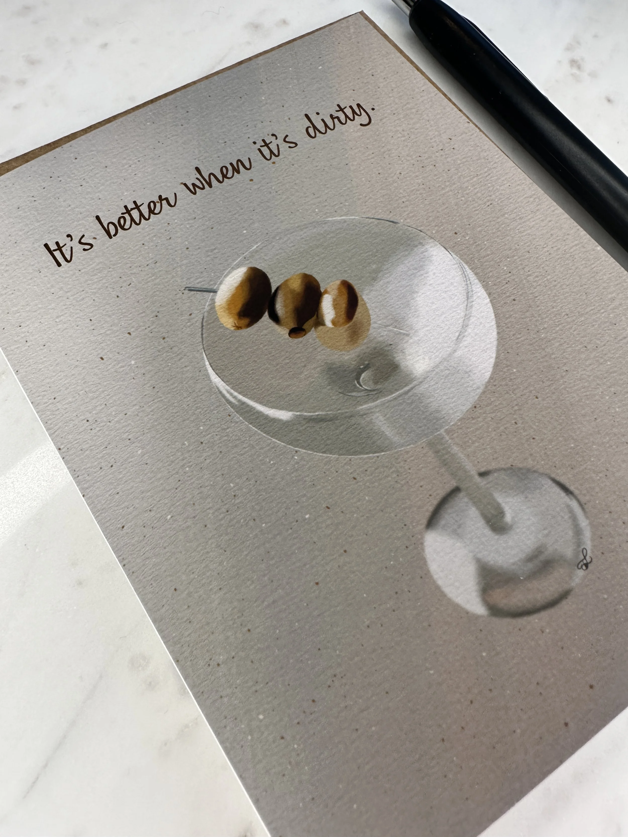 Dirty Martini Greeting Card