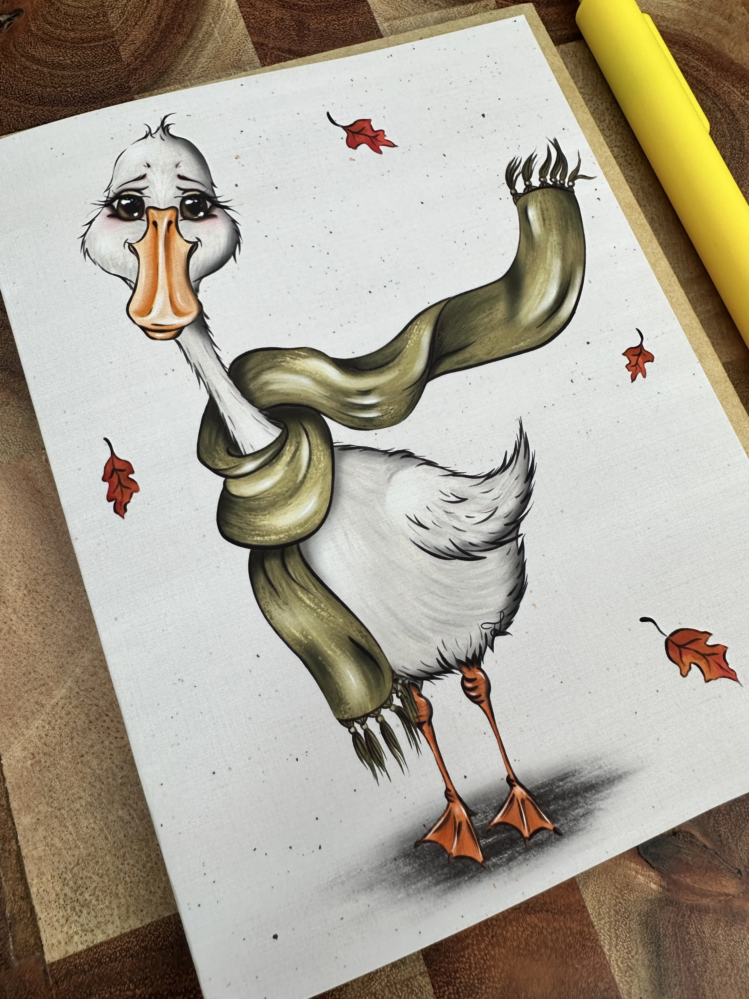 Fall Goose Greeting Card