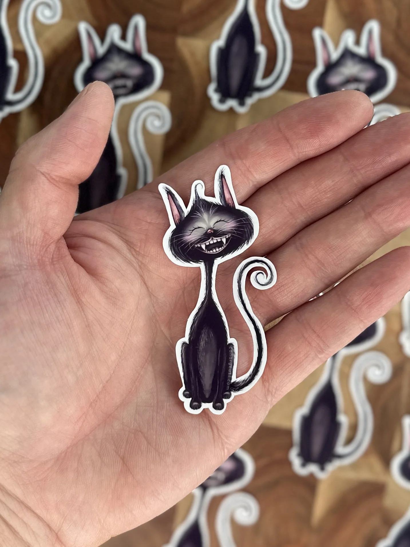 Grinning Black Cat 3