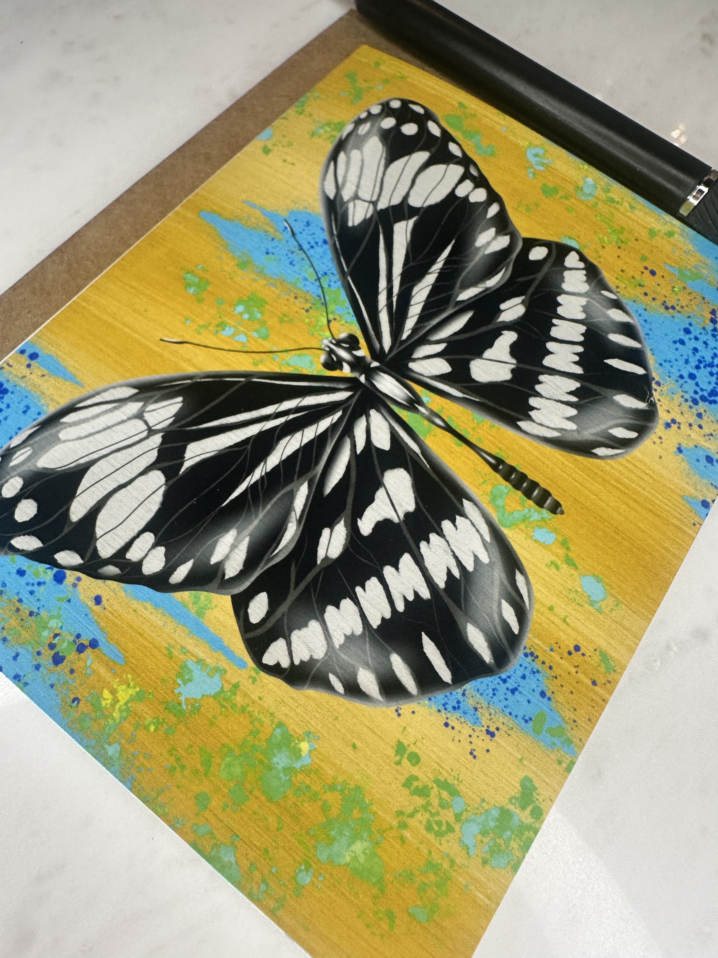 Butterfly with Graffiti Greeting Card
