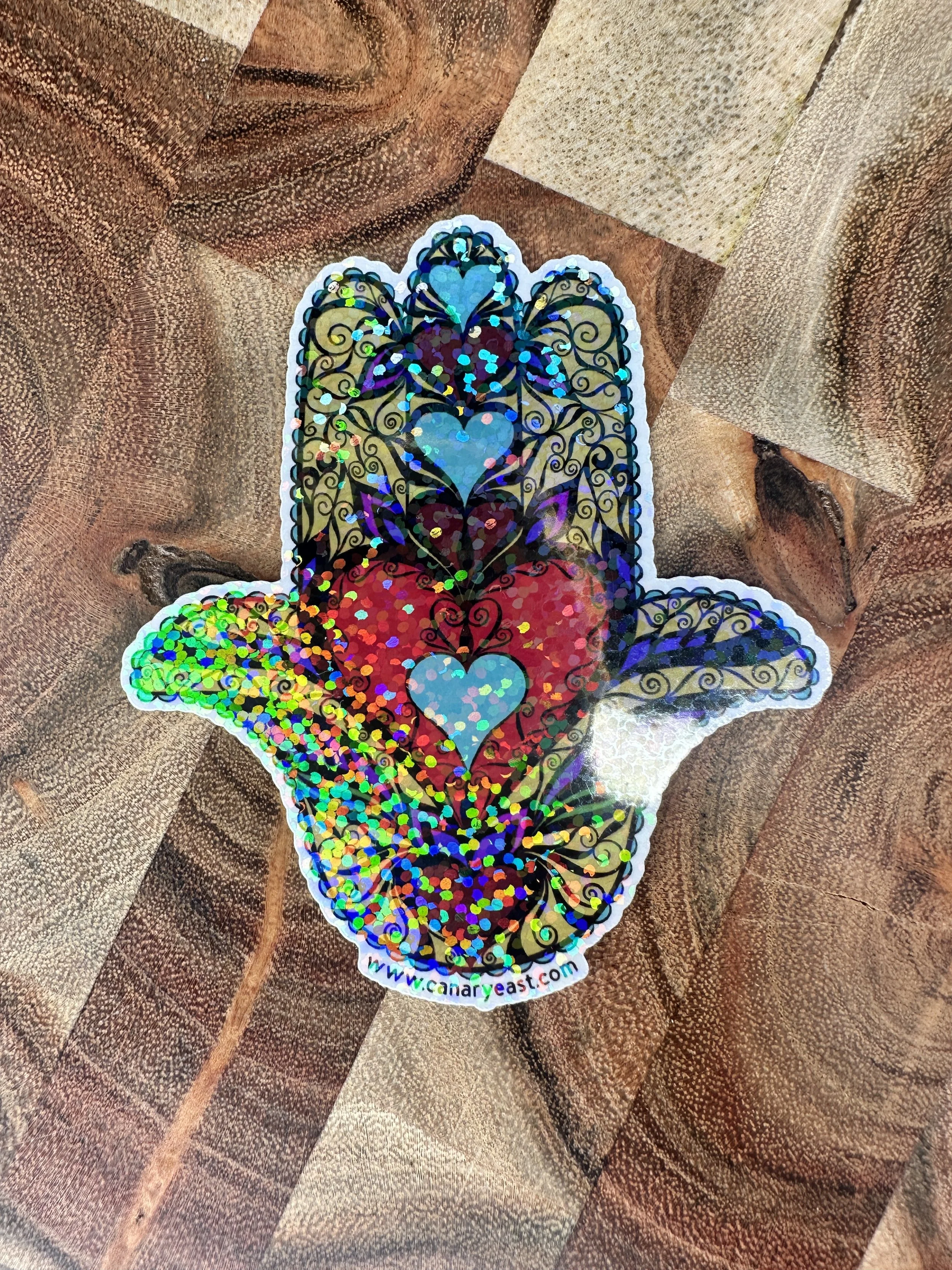 Single Holographic Hamsa Sticker