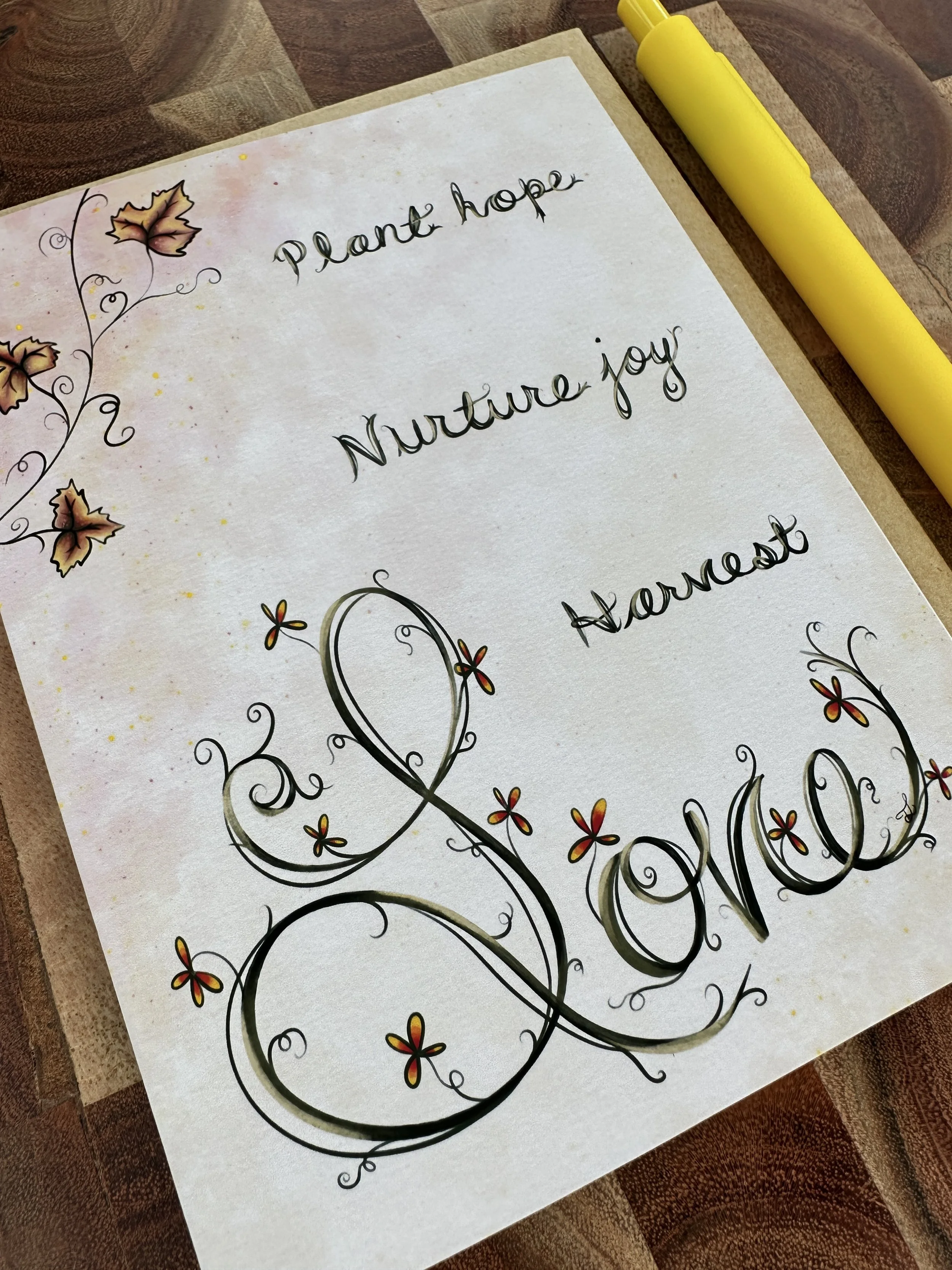 Harvest Love Fall Themed Greeting Card