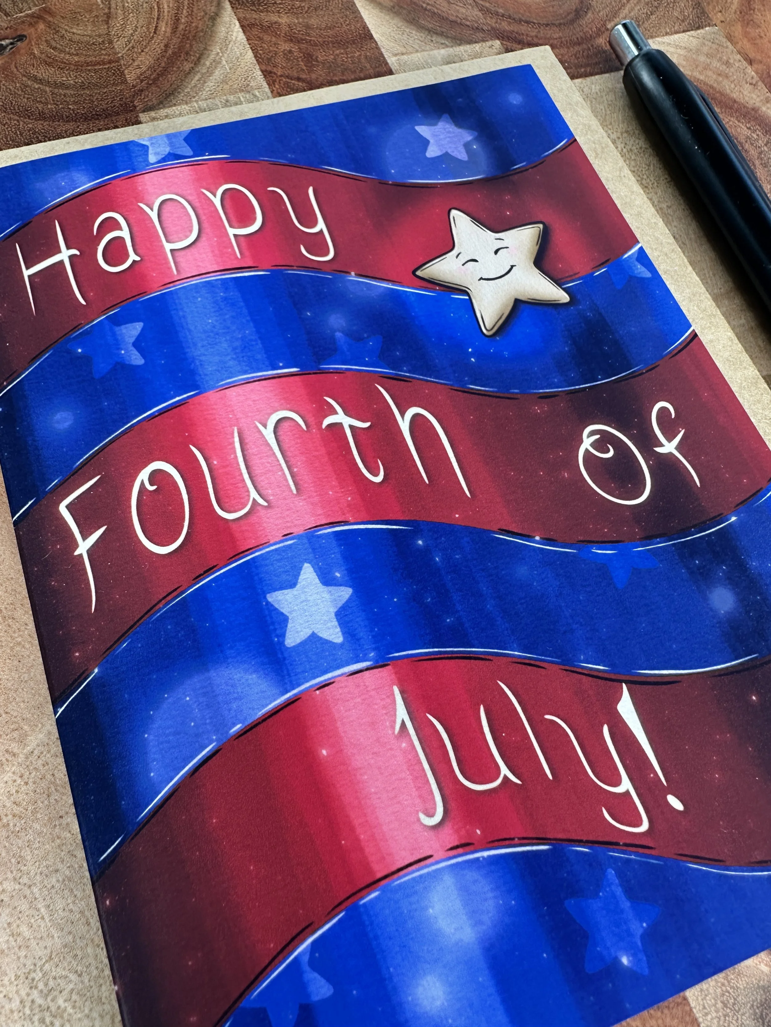 4th of July Star Greeting Card