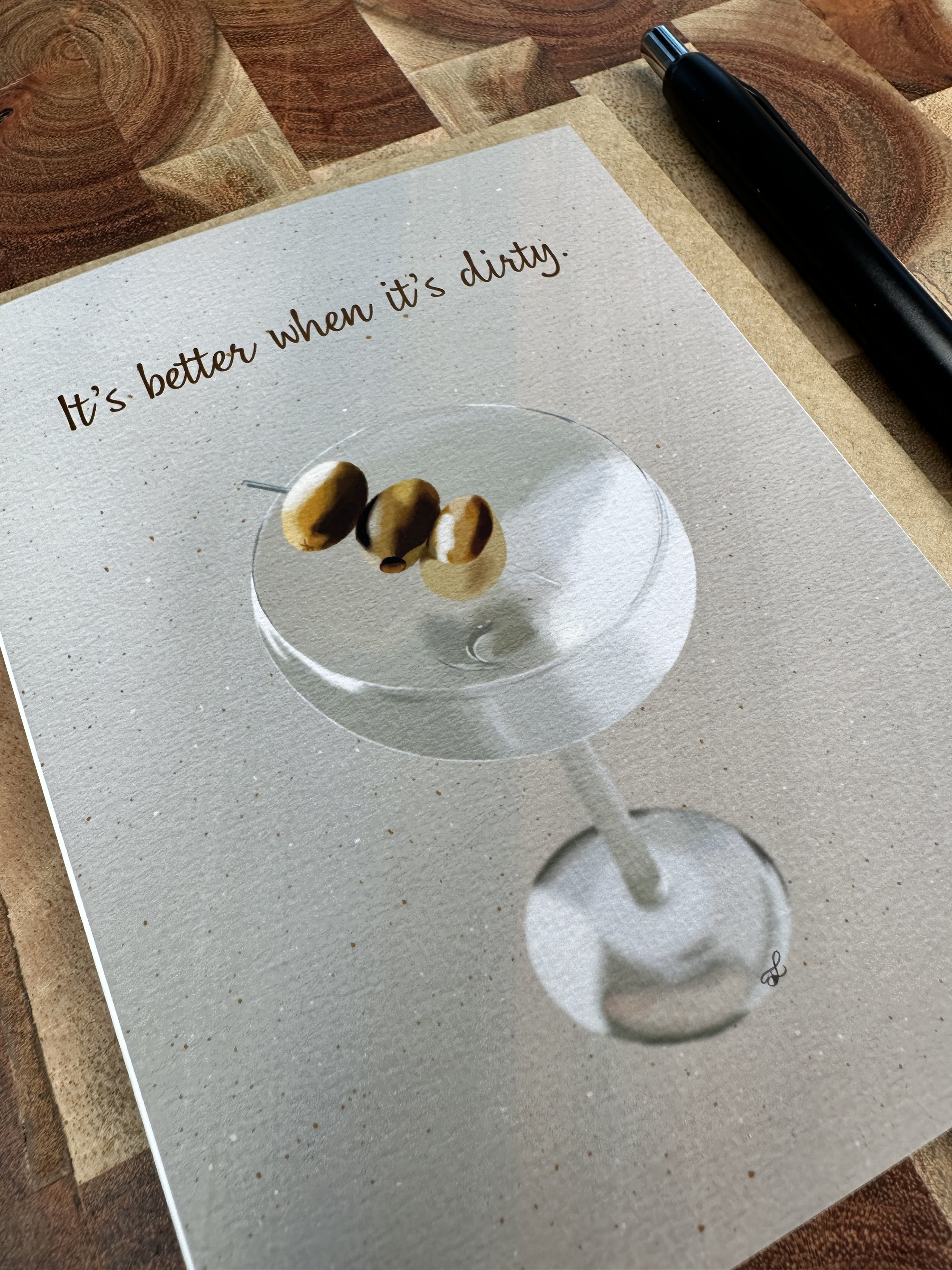 Dirty Martini Greeting Card