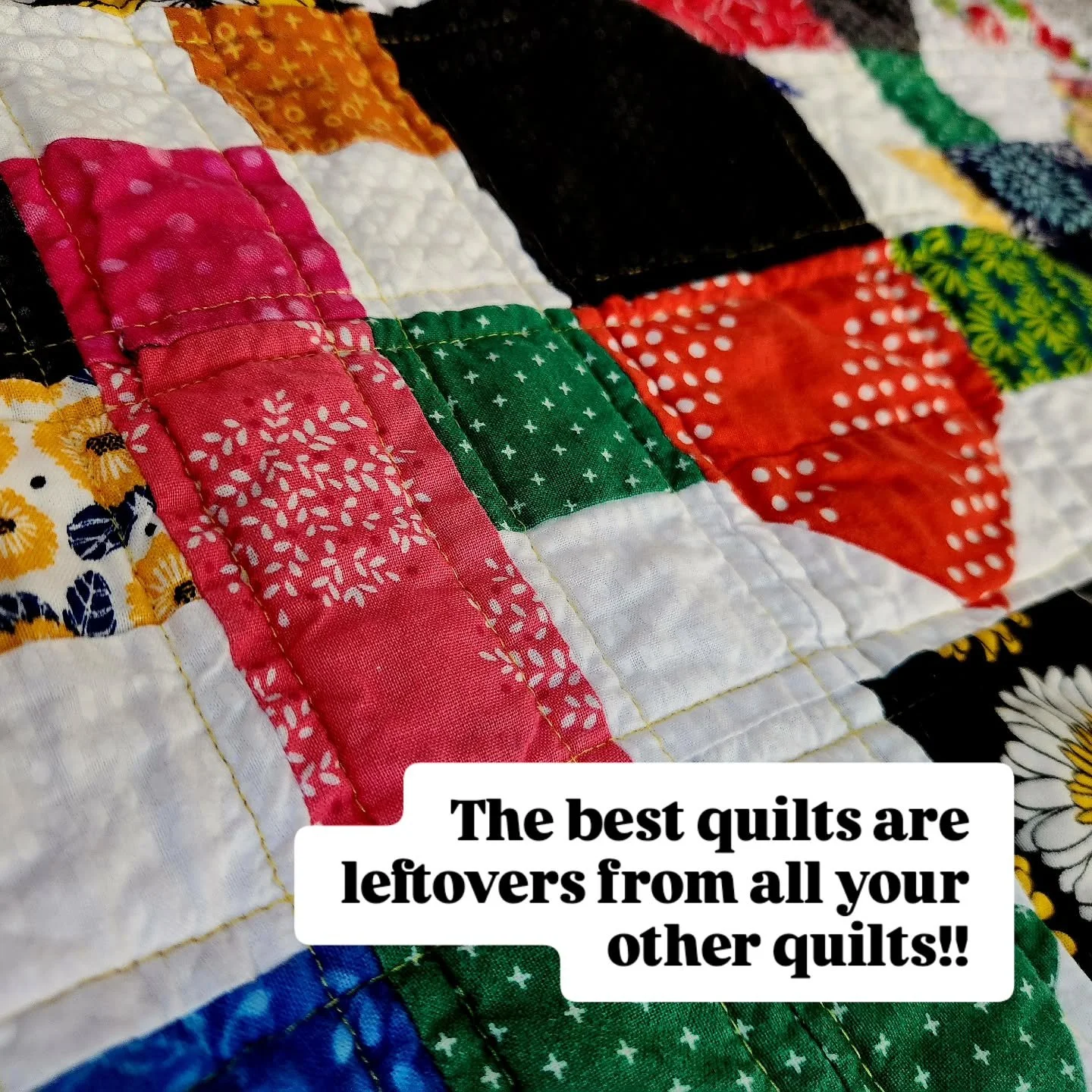 #ScrappyQuilting is the best...no rhyme or reason...just creating...